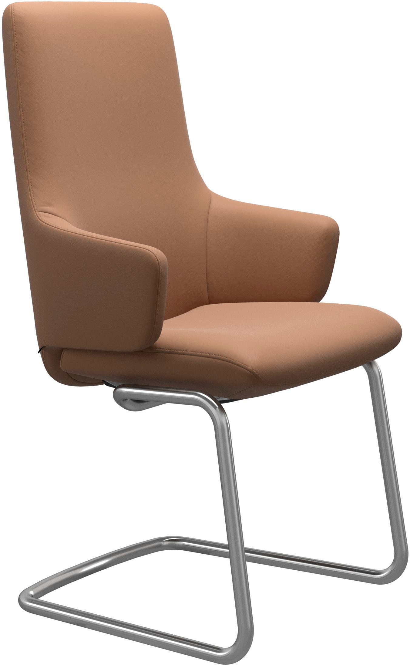 Stressless Polsterstuhl "Laurel" () High Back mit Armlehne, Größe L, mit Beinen aus Stahl in Chrom