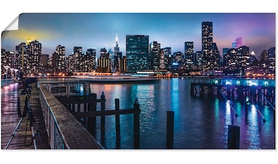 Wandbild »New York Manhattan im Abendlicht«, Amerika, (1 St.)
