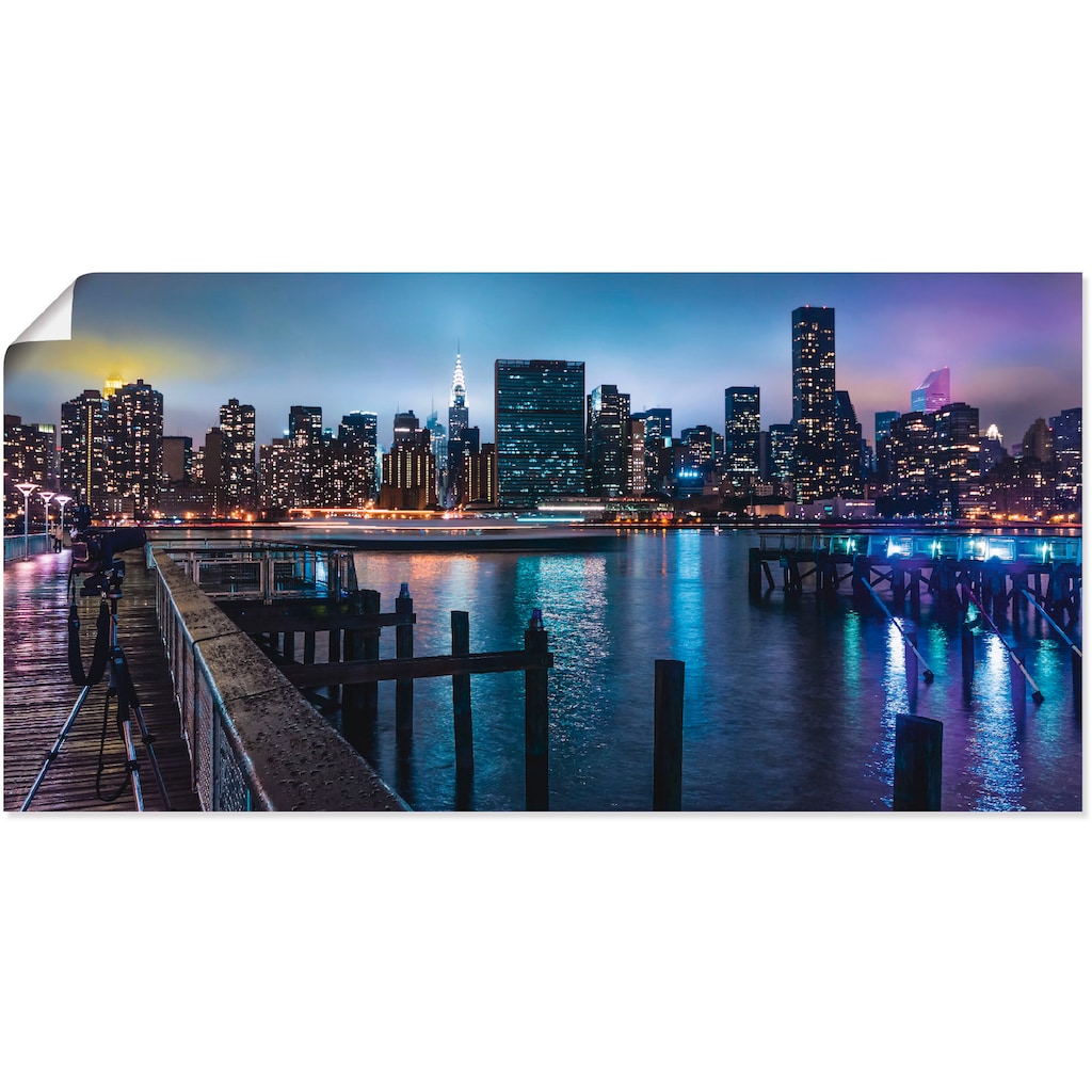 Artland Wandbild »New York Manhattan im Abendlicht«, Amerika, (1 St.)