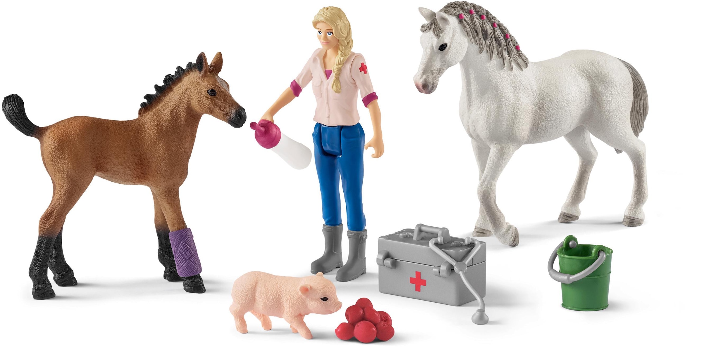 Spielfigur »HORSE CLUB, Spielset, Arztbesuch bei Stute und Fohlen (42486)«, Made in...