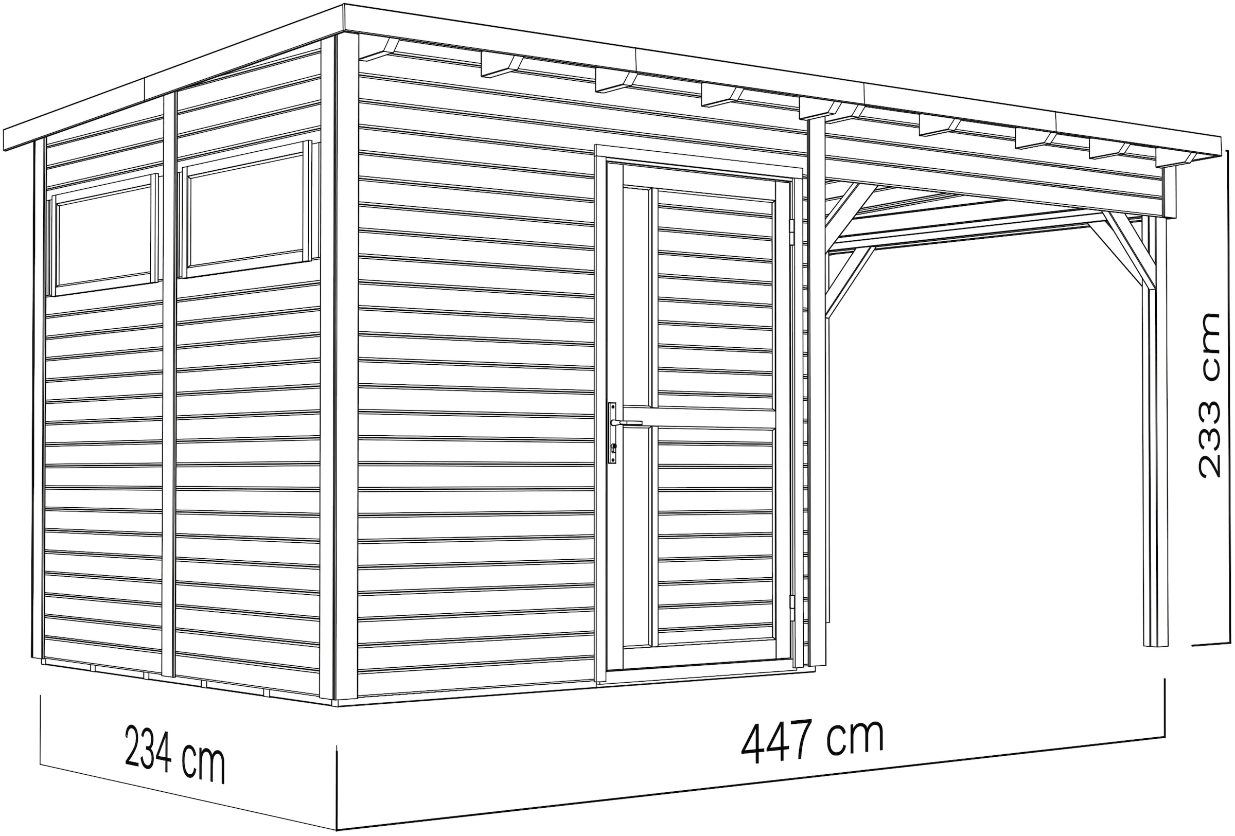 BERTILO Gartenhaus »Pentus 2«, (Set)
