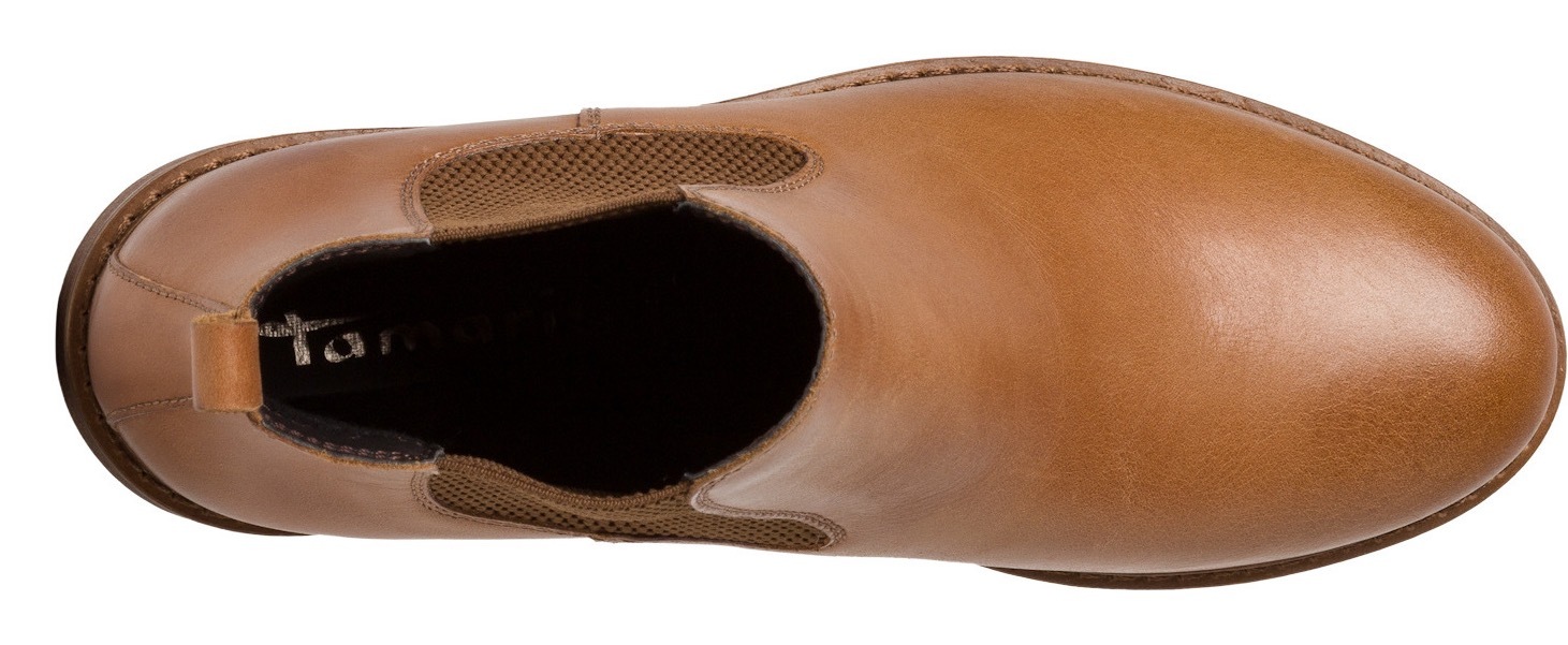 Tamaris Chelseaboots,Blockabsatz,Businessschuh,Bequemschuh, klassischer Look, schmale Form