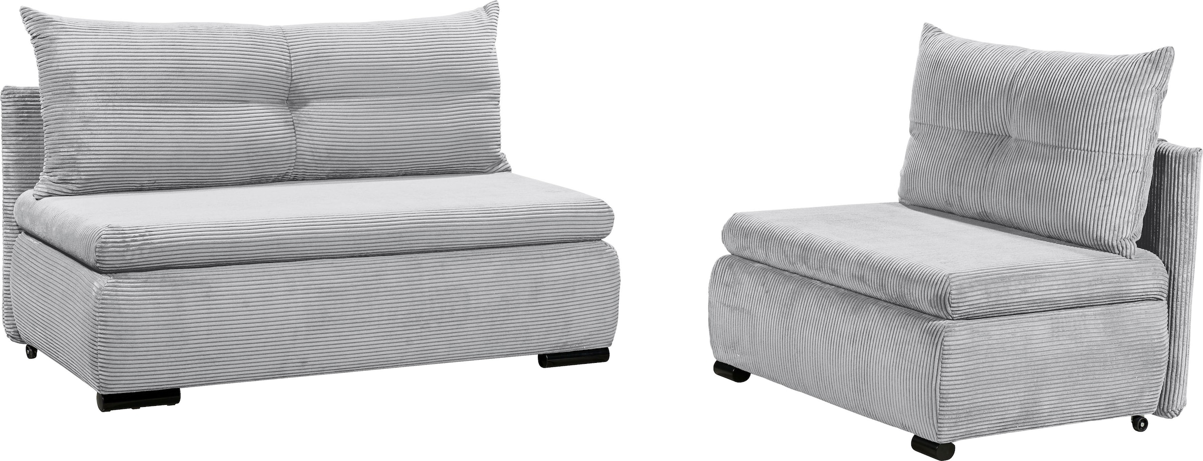 ED EXCITING DESIGN Schlafsofa »Charlie«, Schlafsessel mit Bettkasten & 1 Rückenkissen