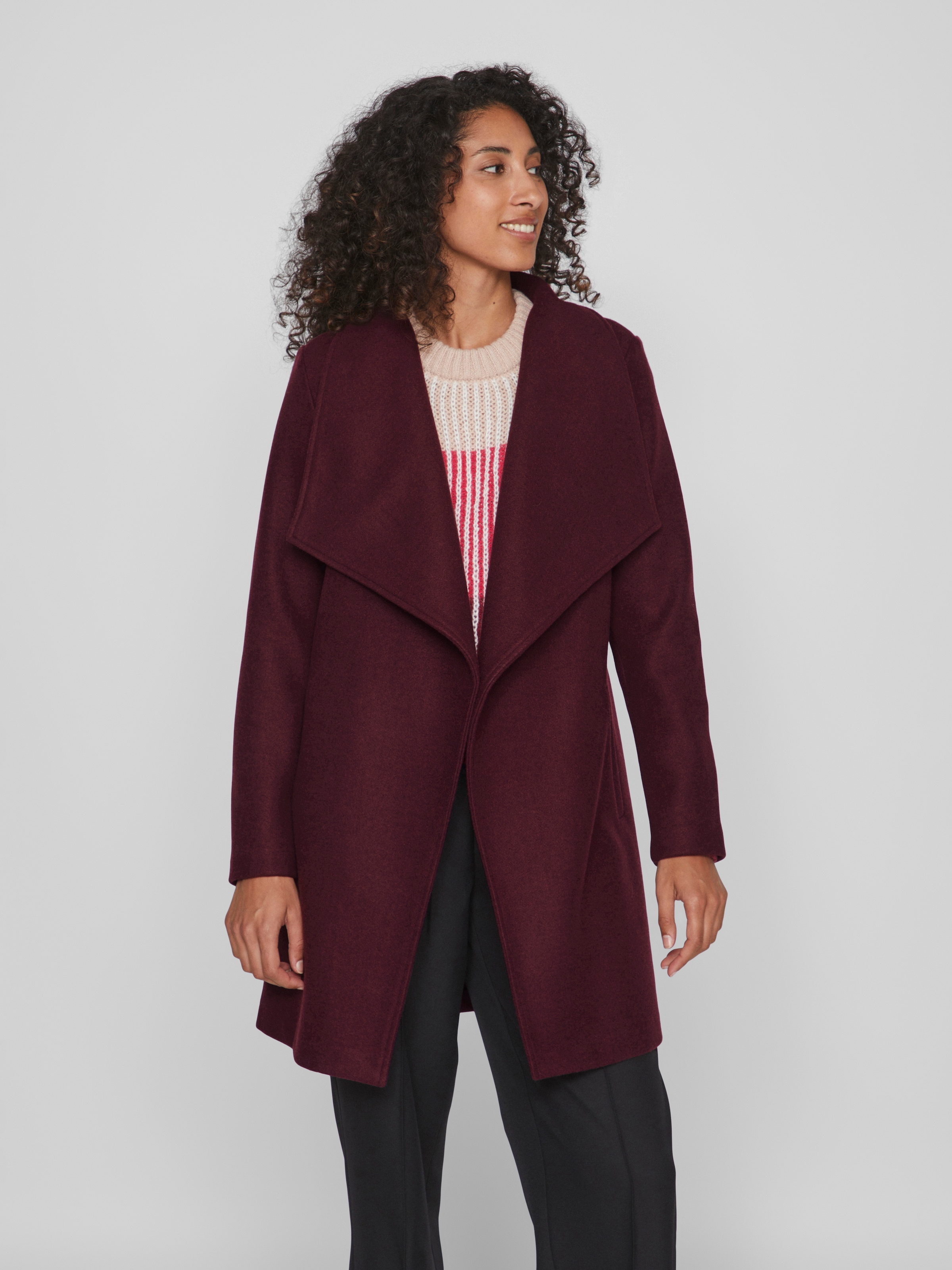 Vila Kurzmantel "VICOOLEY COLLAR BELT COAT - NOOS" günstig online kaufen