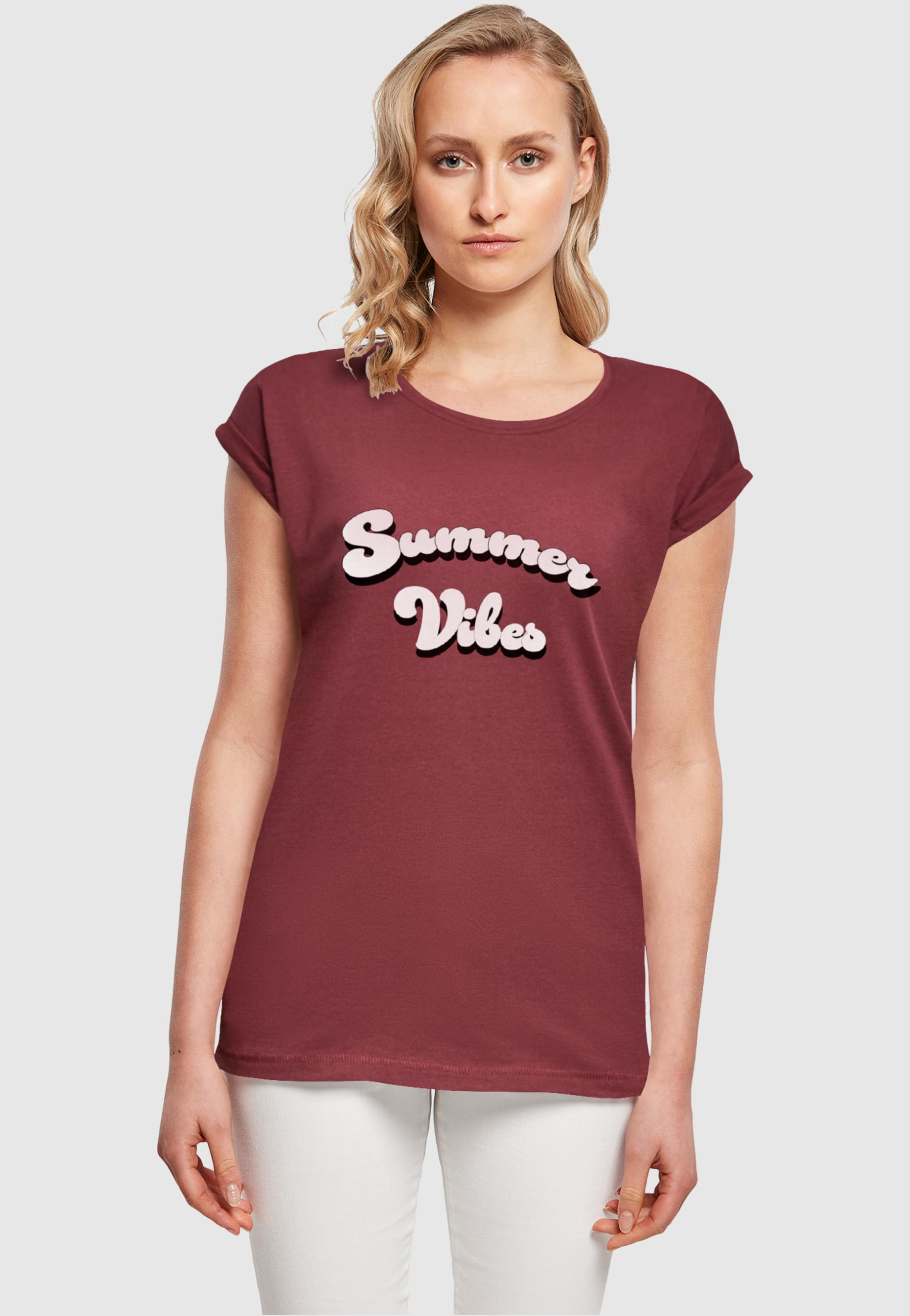 Thumbnail - Merchcode T-Shirt "Merchcode Damen Ladies Summer Vibes Extended Shoulder Tee", (1 tlg.)