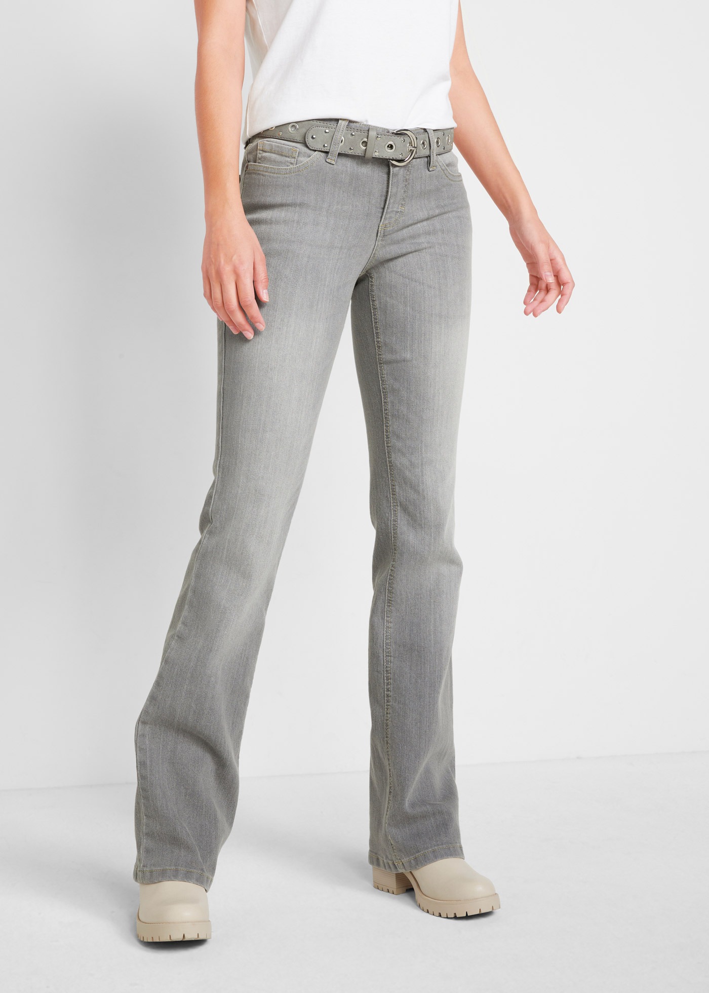 bonprix Bootcut-Jeans "Bootcut Jeans Mid Waist, Komfort-Stretch" Bootcut Je günstig online kaufen