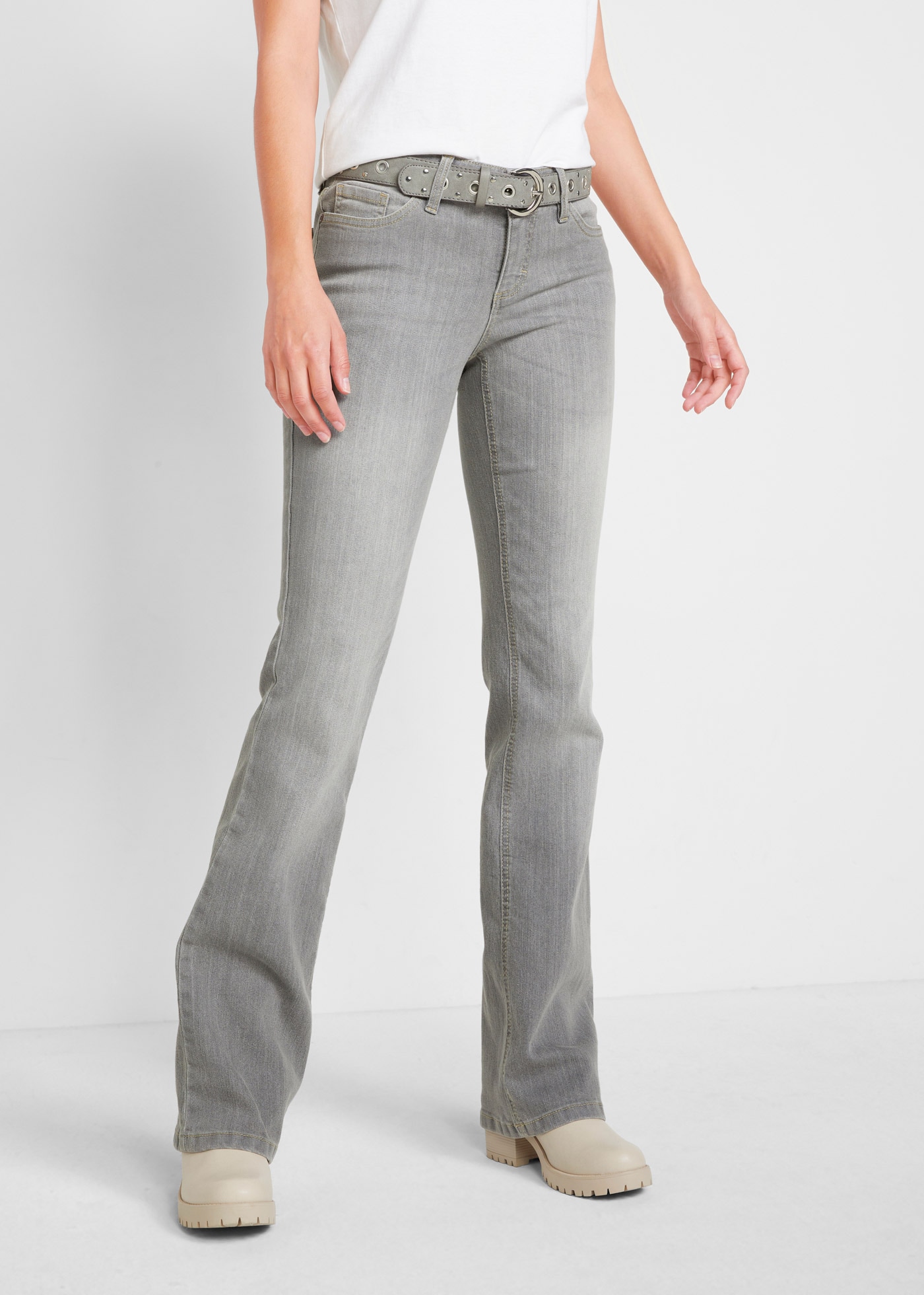 bonprix Bootcut-Jeans "Bootcut Jeans Mid Waist, Komfort-Stretch" im Five-Po günstig online kaufen