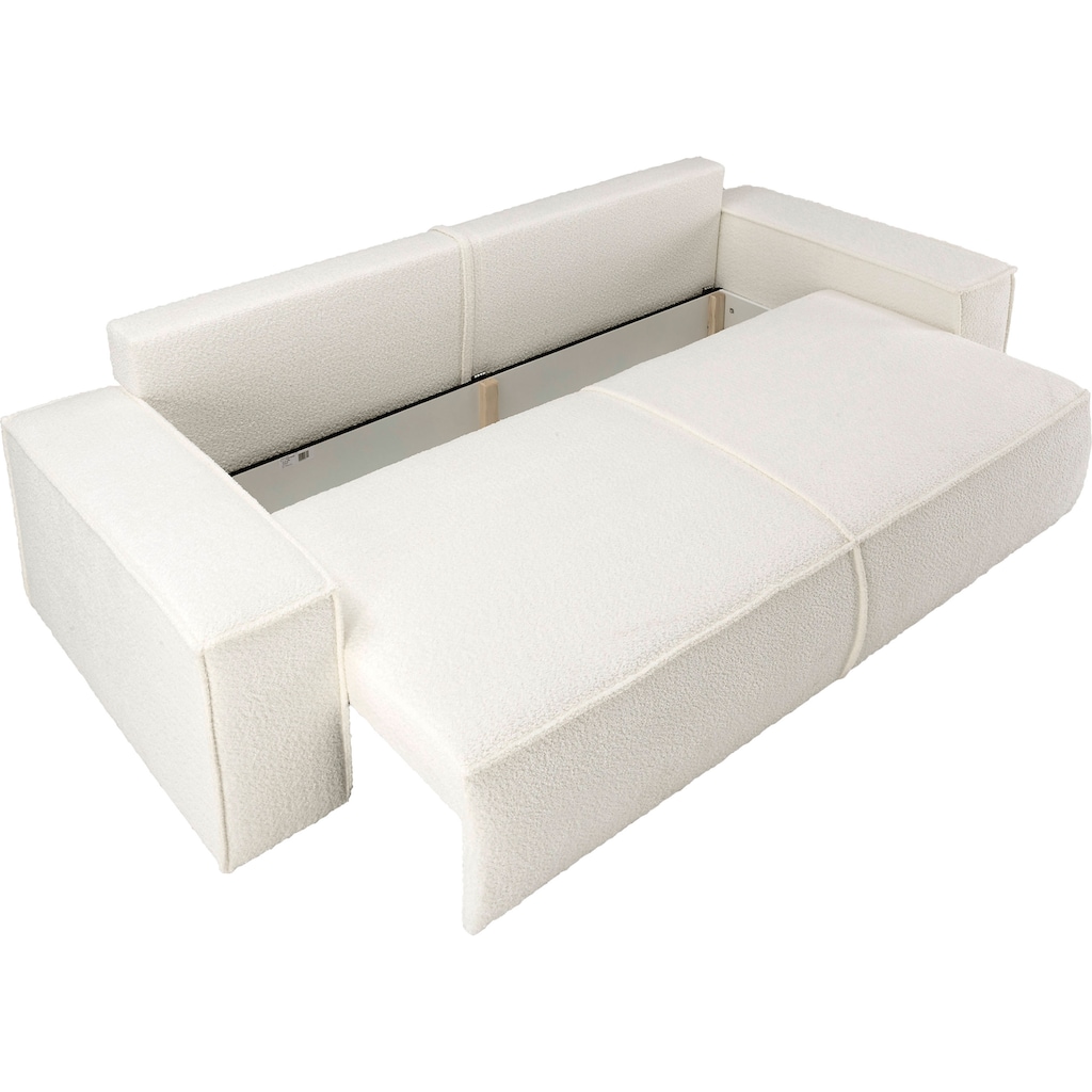 andas 3-Sitzer »FINNLEY Schlafsofa 257 cm (200/136cm) mit Bettkasten«