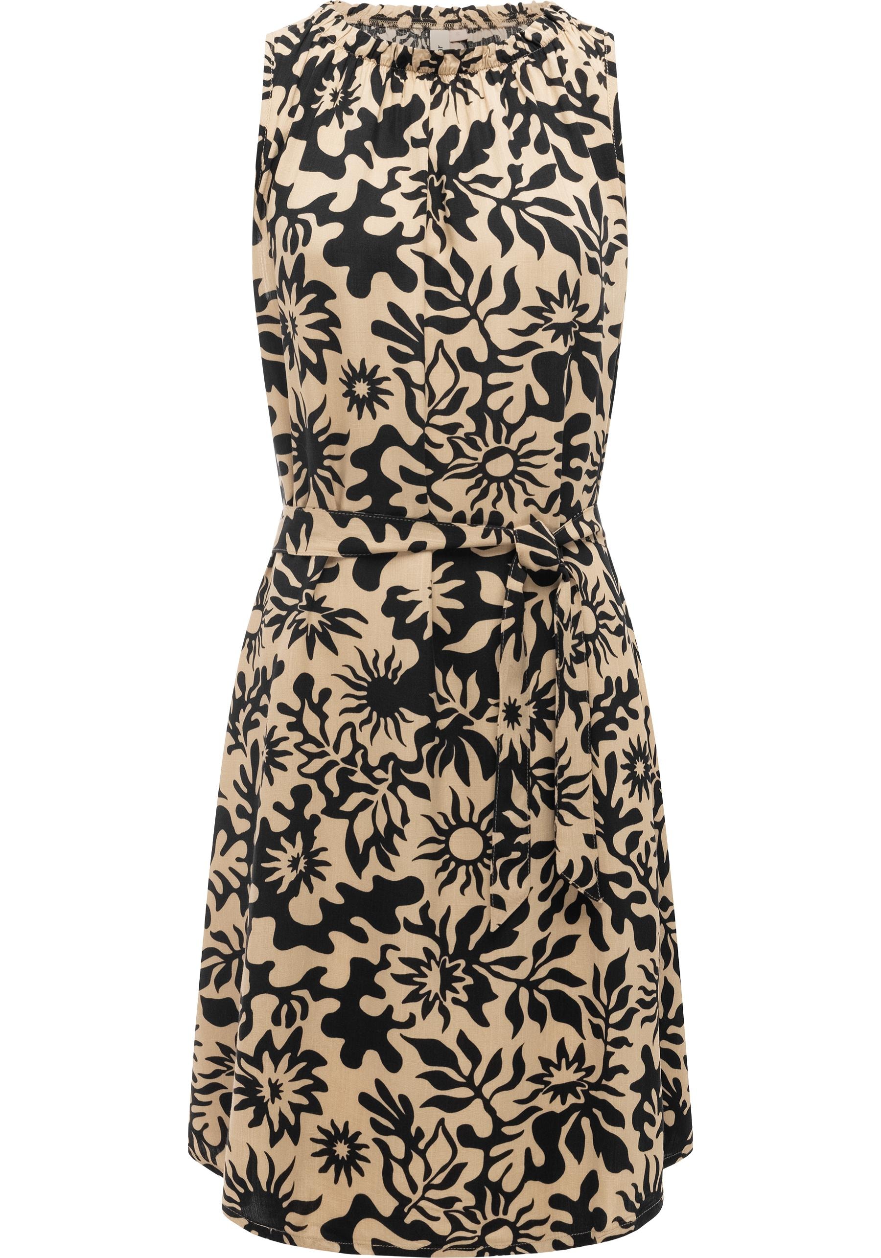 Ragwear Strandkleid "Isalie Print" Ohne Taschen Leichtes Sommerkleid mit Rüschenkragen