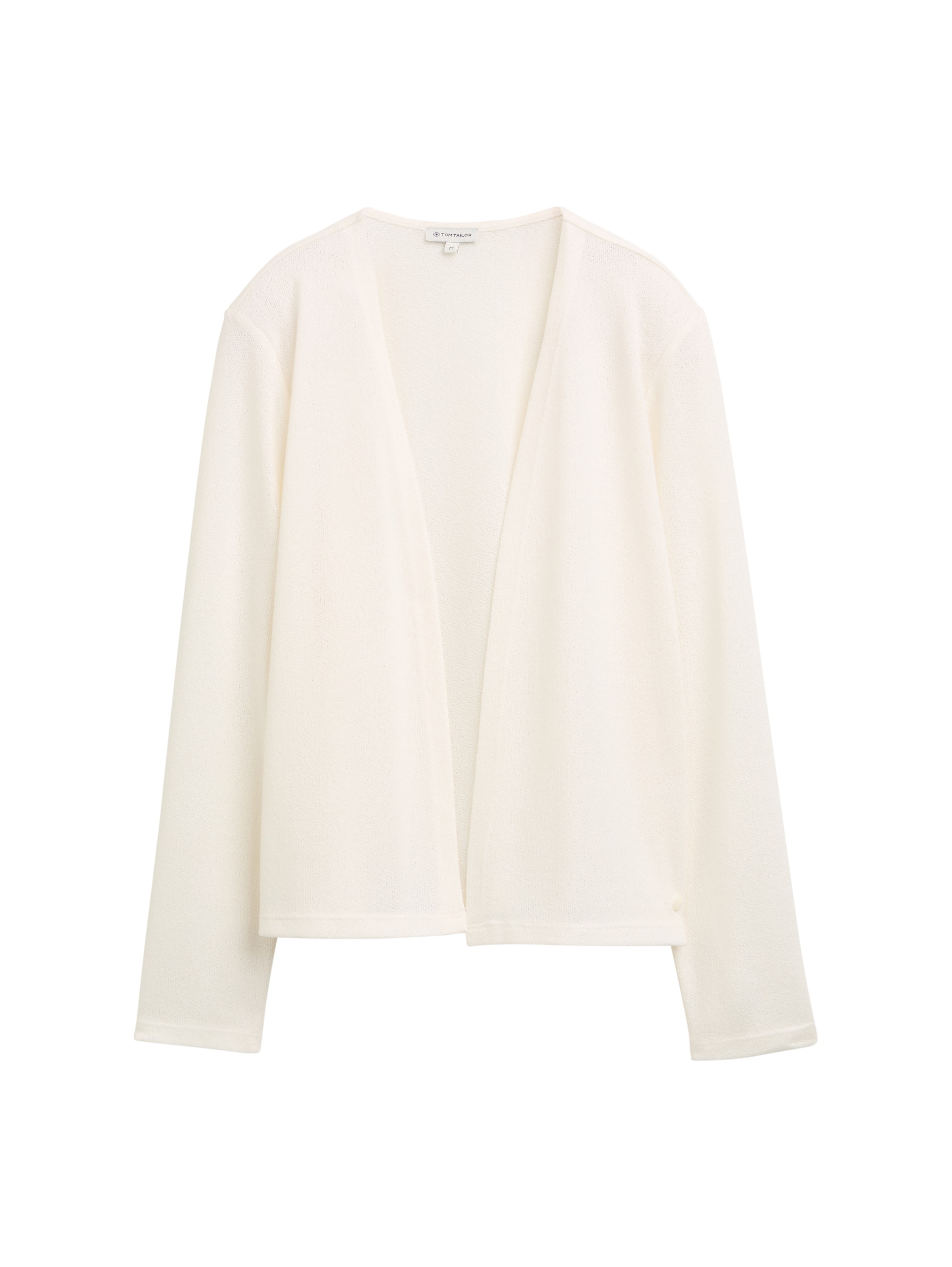 TOM TAILOR Cardigan, nach vorne hin offen und ohne Kragen