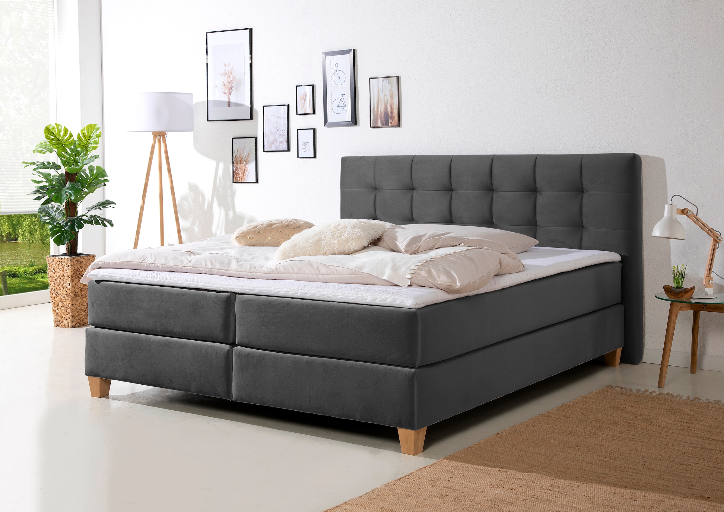 Home affaire Boxspringbett »Moulay«, inkl. Topper, in 3 Härtegraden, TFK auch in Härtegrad 4