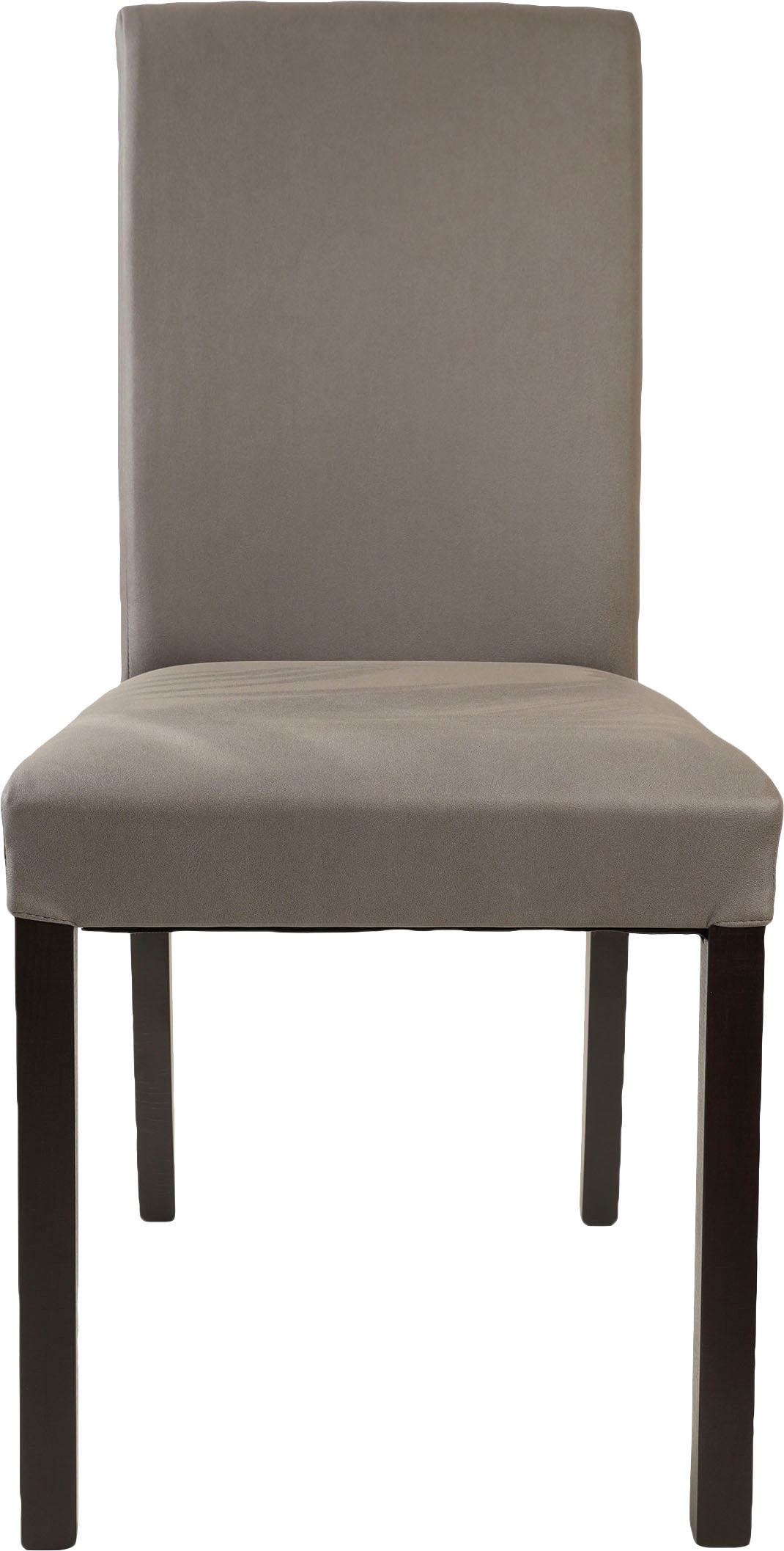 Home affaire 4-Fußstuhl »Nina«, (Set), 2 St., Microfaser, strapazierfähige Microfaser, Gestell Buche natur oder wenge lackiert
