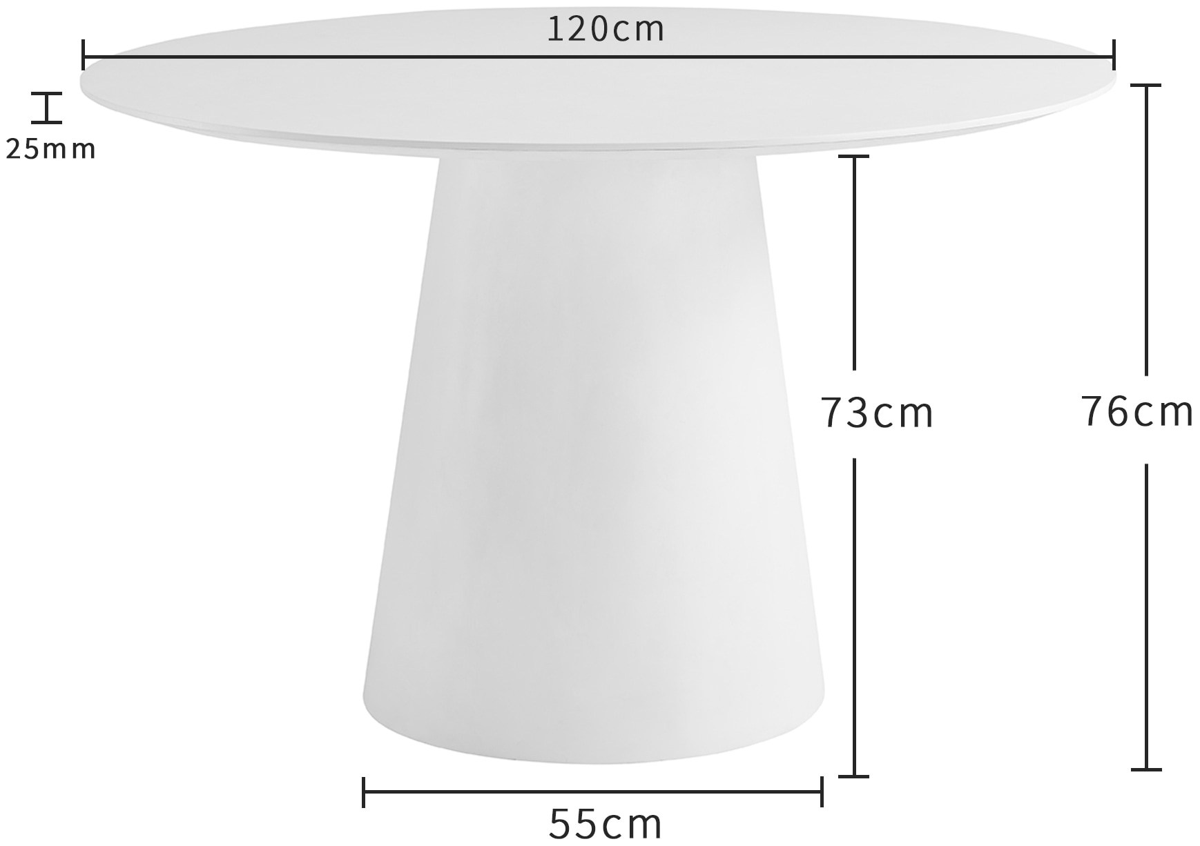 OTTO home Esstisch »Josselin« Zement-Optik, organischem Gestell und hochwertigen Materialien
