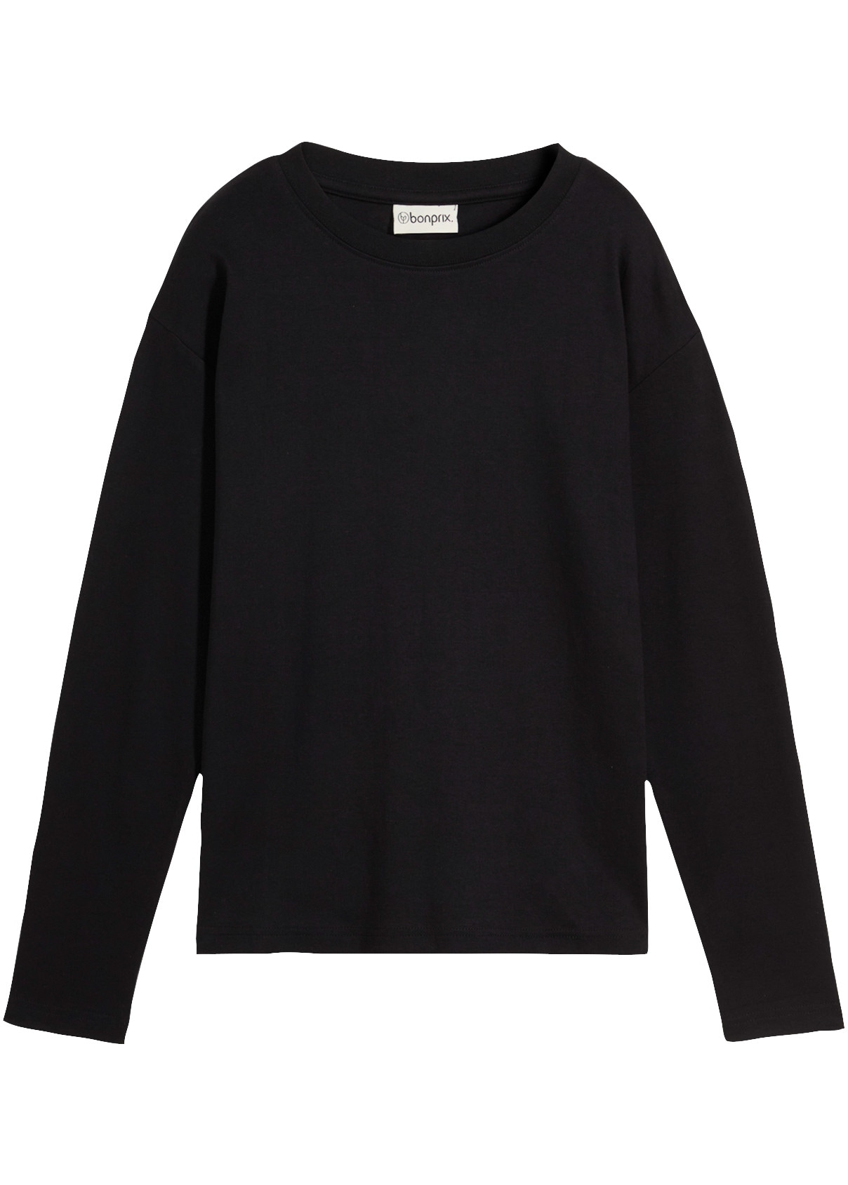 bonprix Langarmshirt aus schwerer Baumwolle, weiches Obermaterial