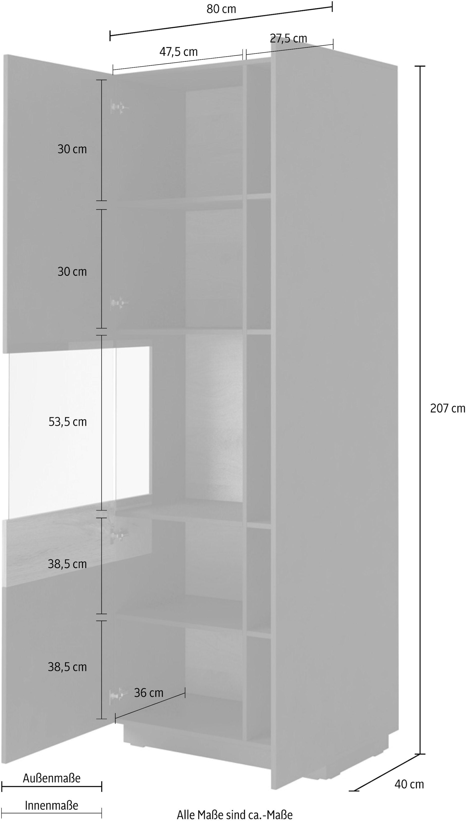 Vitrine »SILKE«, Höhe mit online 207 | BAUR Glaseinsatz cm kaufen