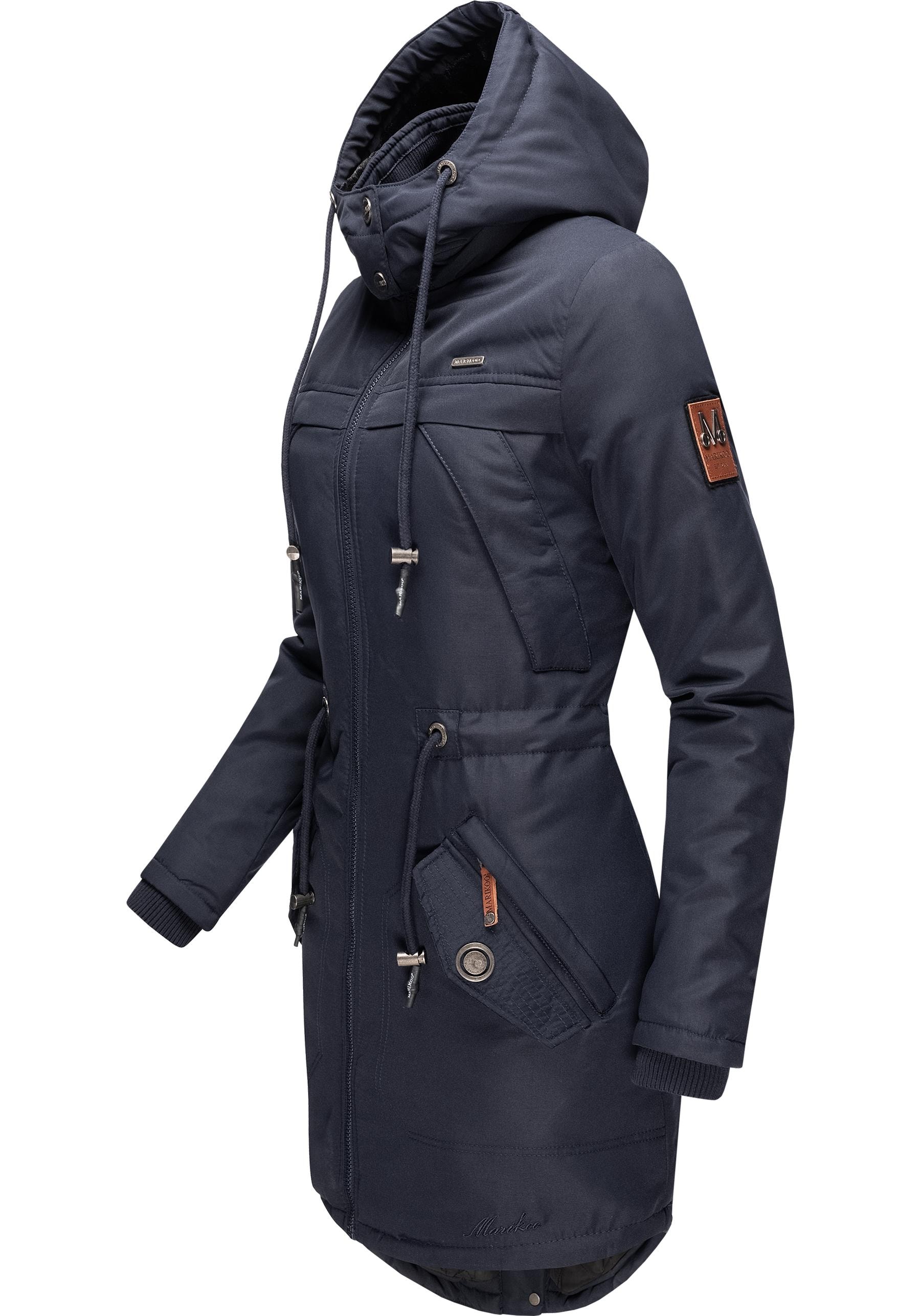 Marikoo Wintermantel »Kamii«, sportlicher Damen Winterparka mit abnehmb. Kapuze