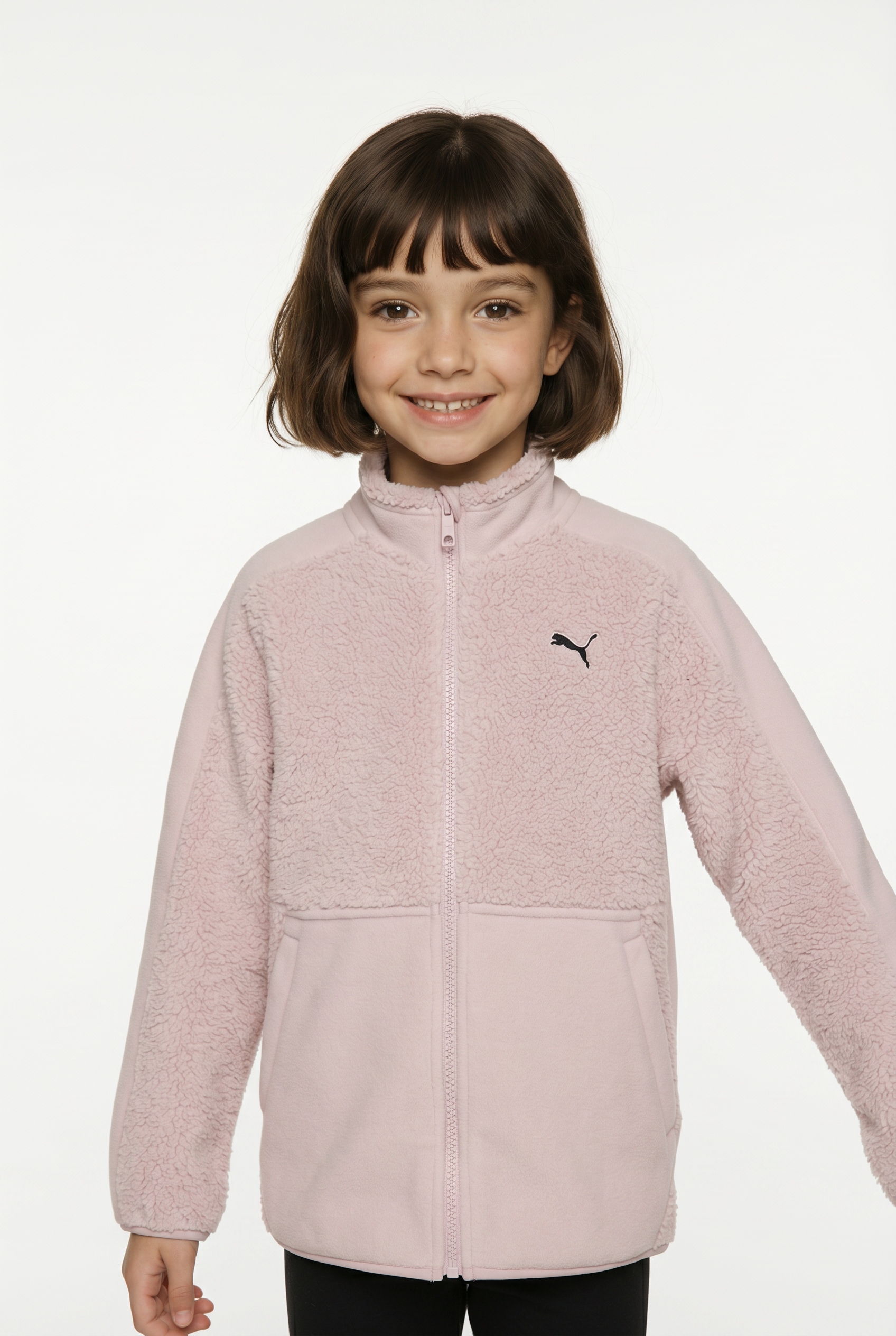 PUMA Sweatshirt "ESS ELEVATED WINTERIZED RELAXED HALF-ZIP", mit Stehkragen, mit Reißverschluss, mit Kängurutasche