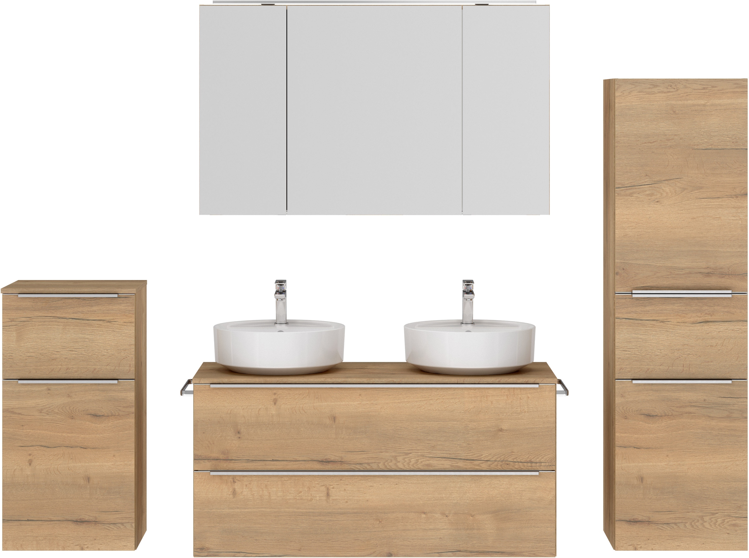 nobilia Badmöbel-Set "Alvene" vormontiert, mit Soft-Close, 4 Stk. tlg. günstig online kaufen