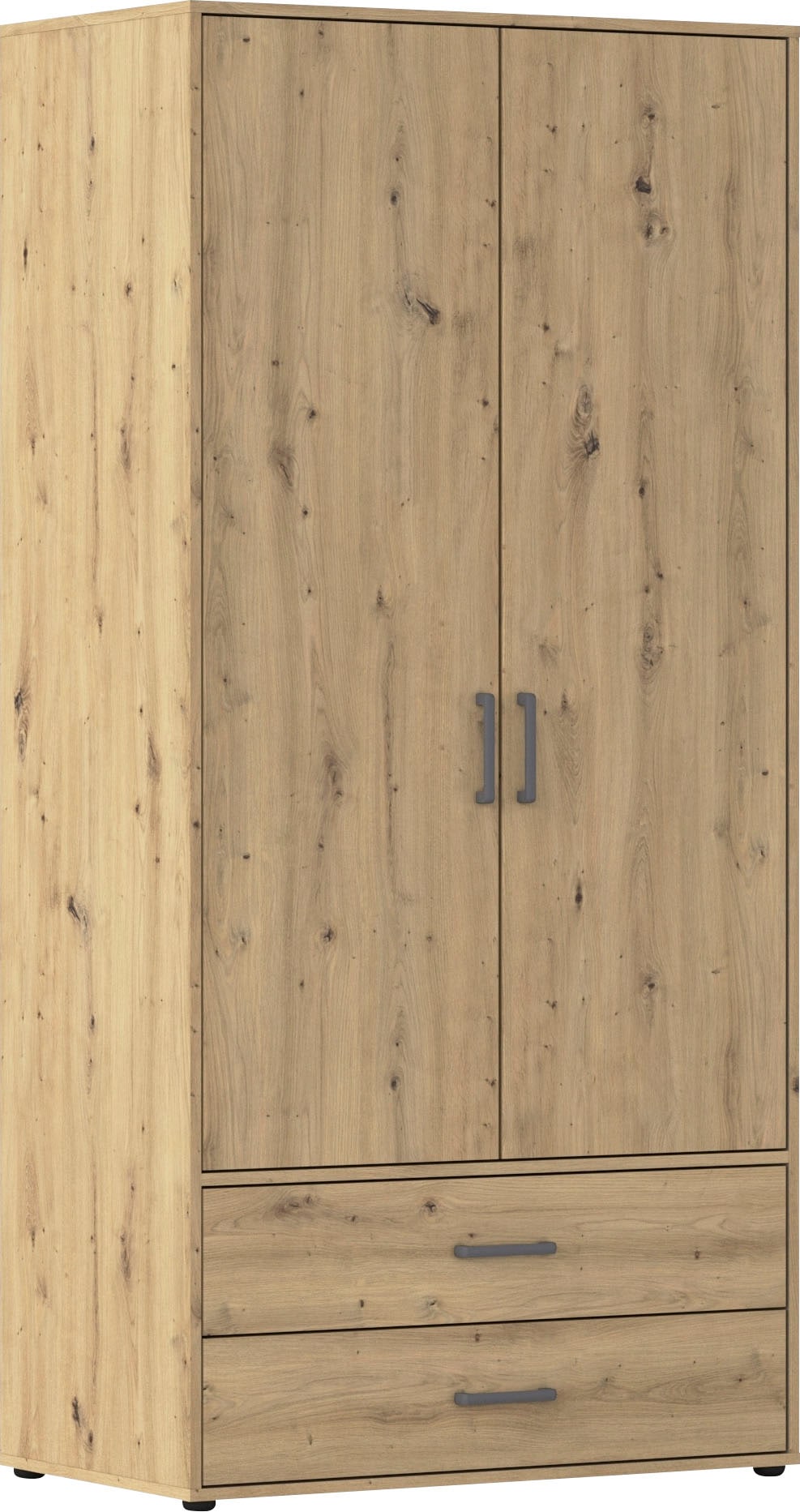 rauch Drehtürenschrank "Kleiderschrank Schrank Garderobe Wäscheschrank VOYAGER" in 3 verschiedenen Ausstattungen BASIC/CLASSIC/PREMIUM, mit 2 modernen Griffvarianten, mit Außenschubladen MADE IN GERMANY