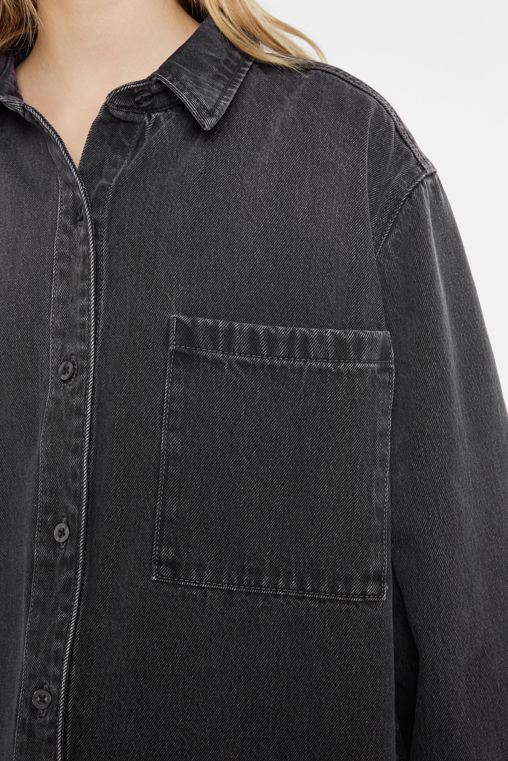 SENSES.THE LABEL Jeansbluse, mit Knopfleiste