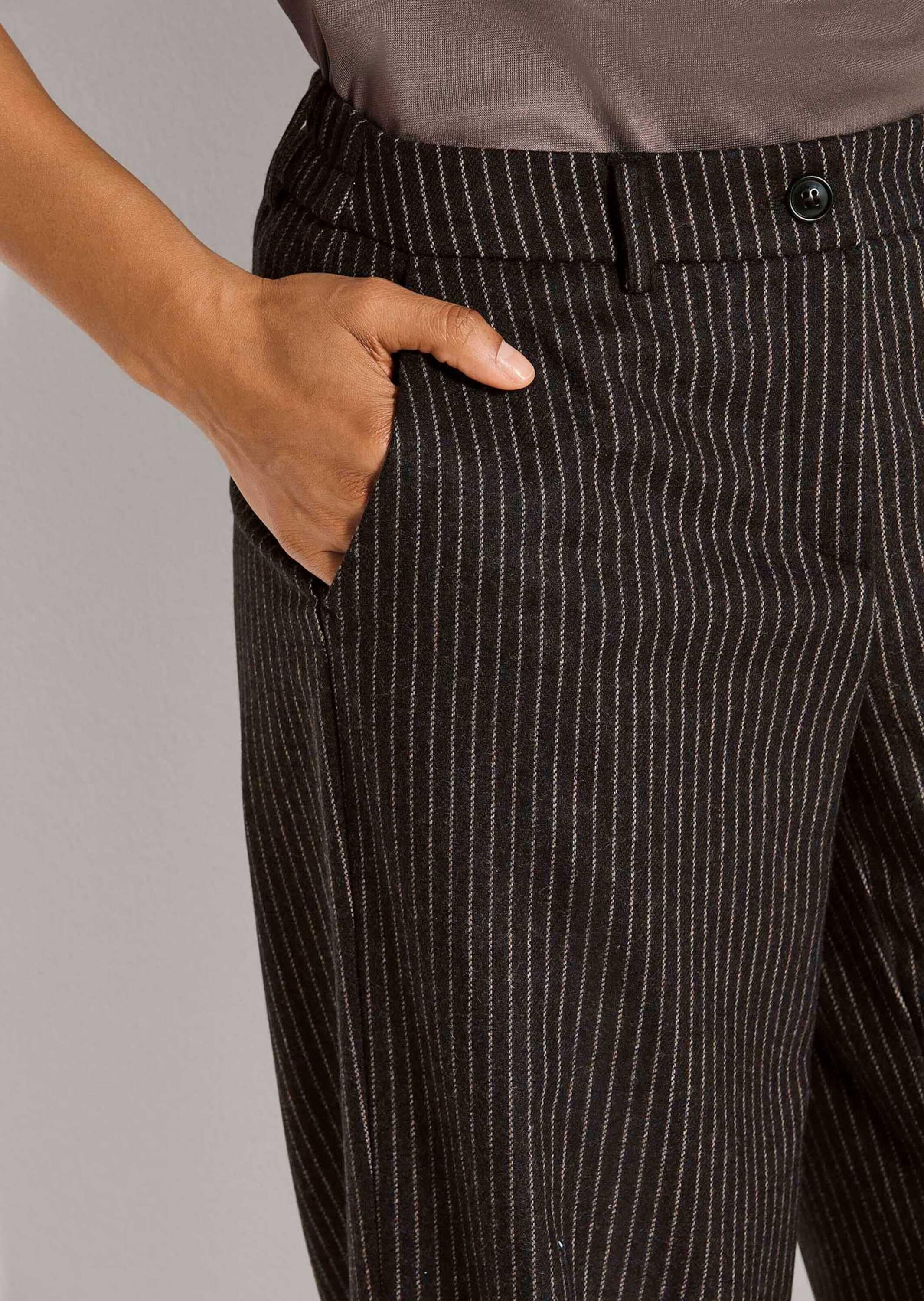 MADELEINE Palazzohose »Hose Marlenehose mit Nadelstreifen«
