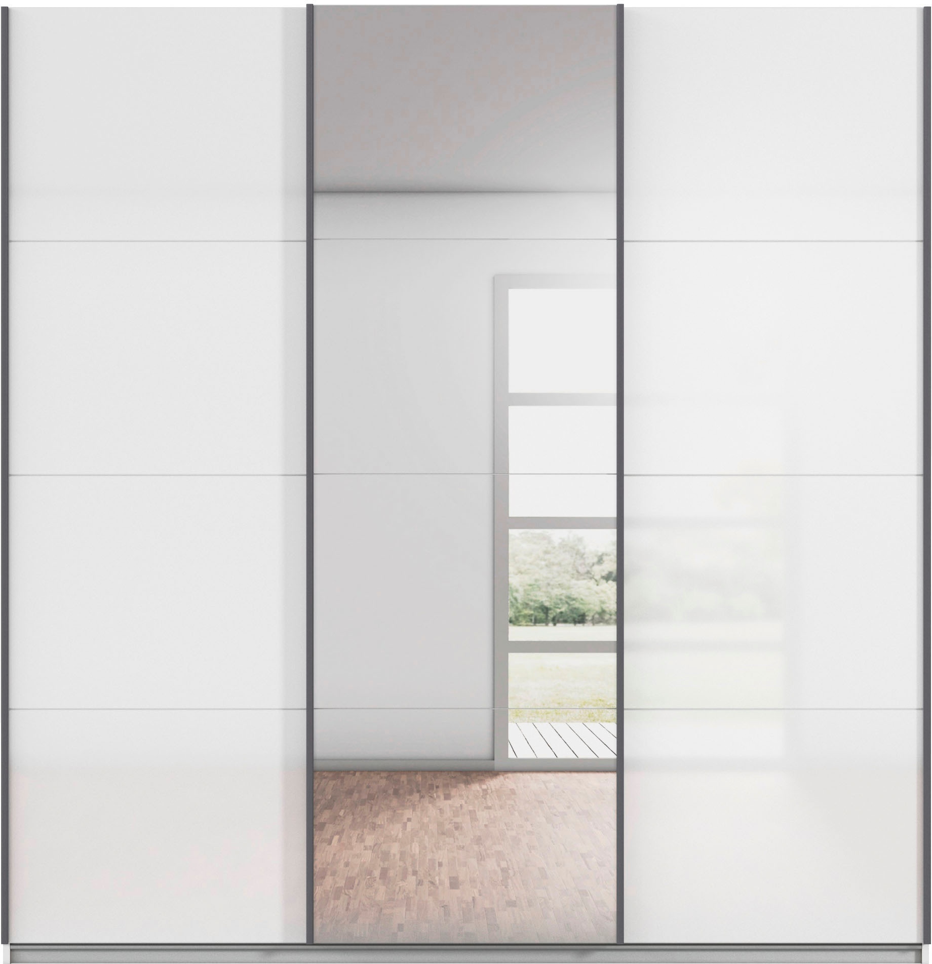 rauch Schwebetürenschrank »Kleiderschrank Schrank OTTO´S CHOICE Garderobe AGORDO«, (in zwei Griff-Farben), Top Innenausstattung, in 4 Breiten und 2 Höhen MADE IN GERMANY