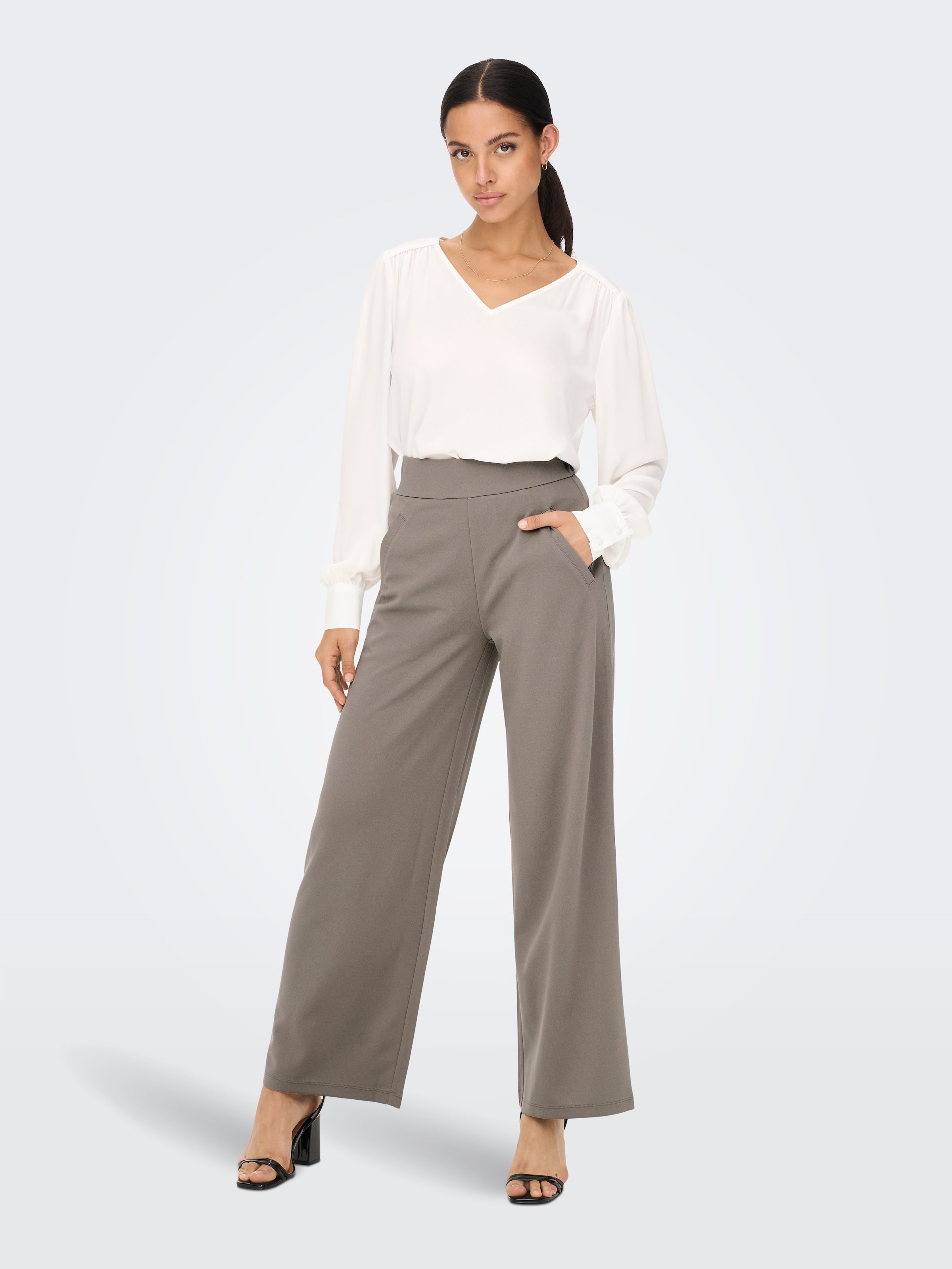 JDY Schlupfhose »JDYLOUISVILLE CATIA WIDE PANT JRS NOOS«, Sommerhose, hinten mit elastischem Bündchen