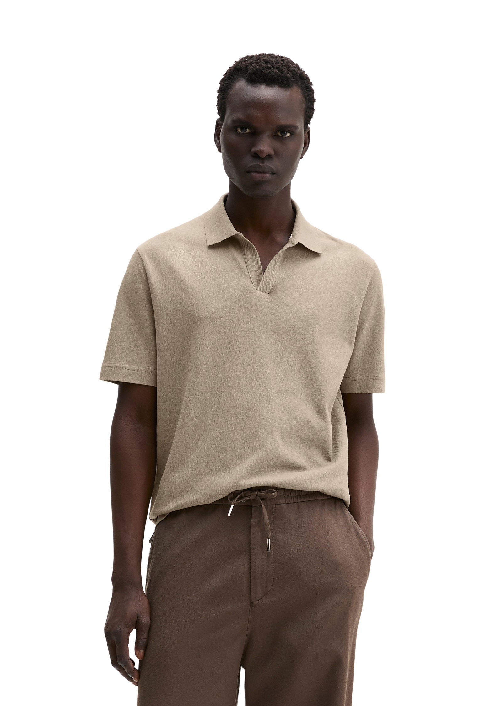Marc OPolo Poloshirt "aus Baumwoll-Leinen-Mix"