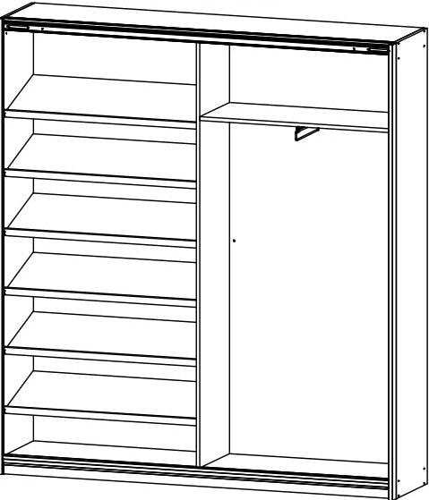 mit Spiegel, BAUR »Minosa«, cm rauch Garderobenschrank 181 Breite |