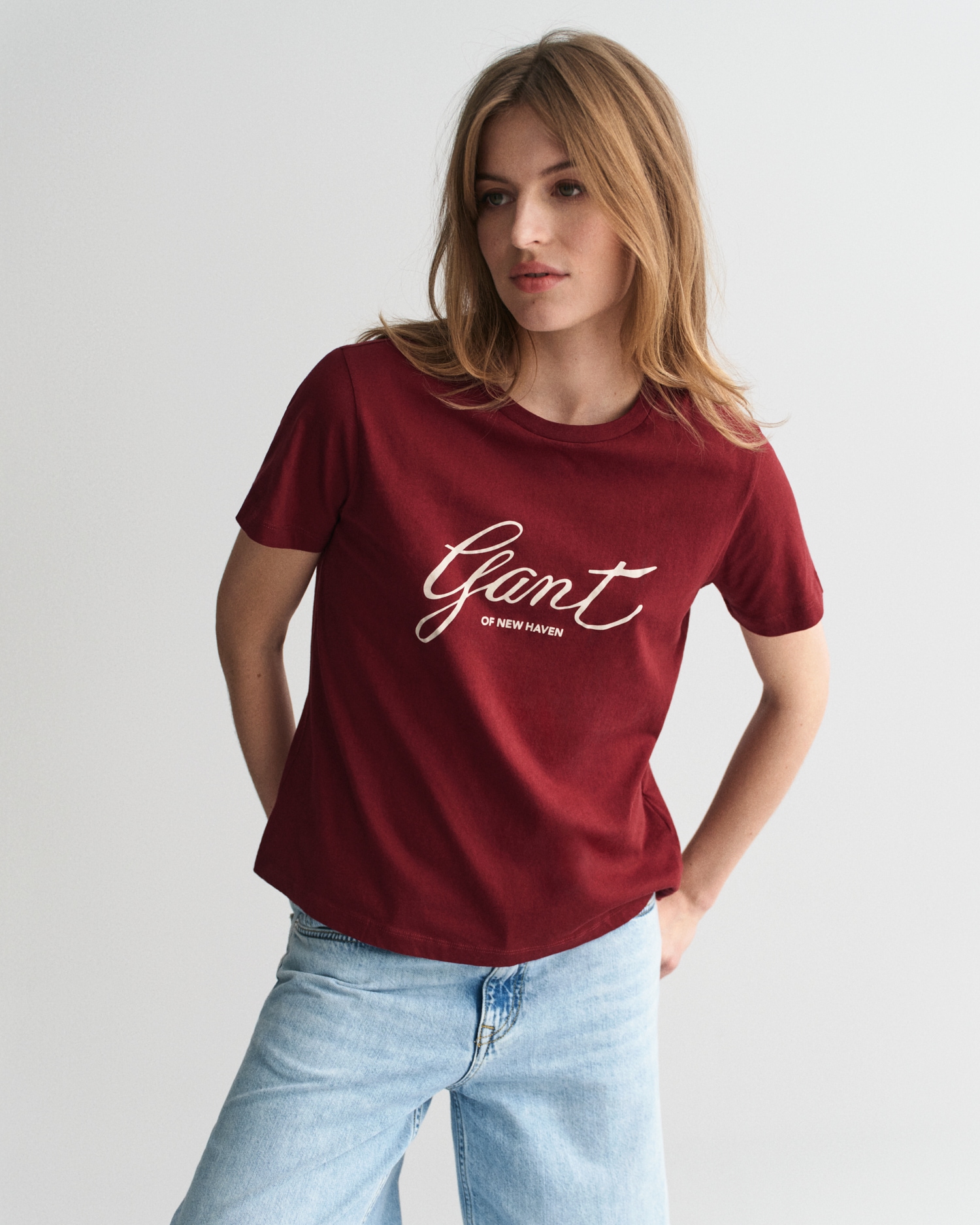 Gant T-Shirt "REG SCRIPT T-SHIRT", GANT-Grafikprint auf der Brust günstig online kaufen