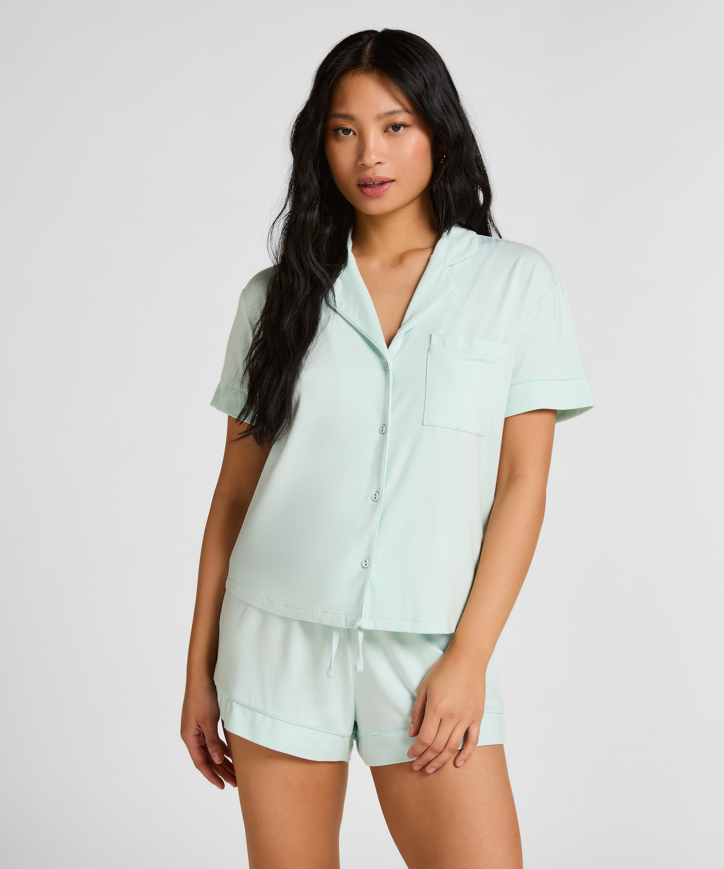 Hunkemöller Pyjama »Kurzärmelige Jersey-Jacke Essential«