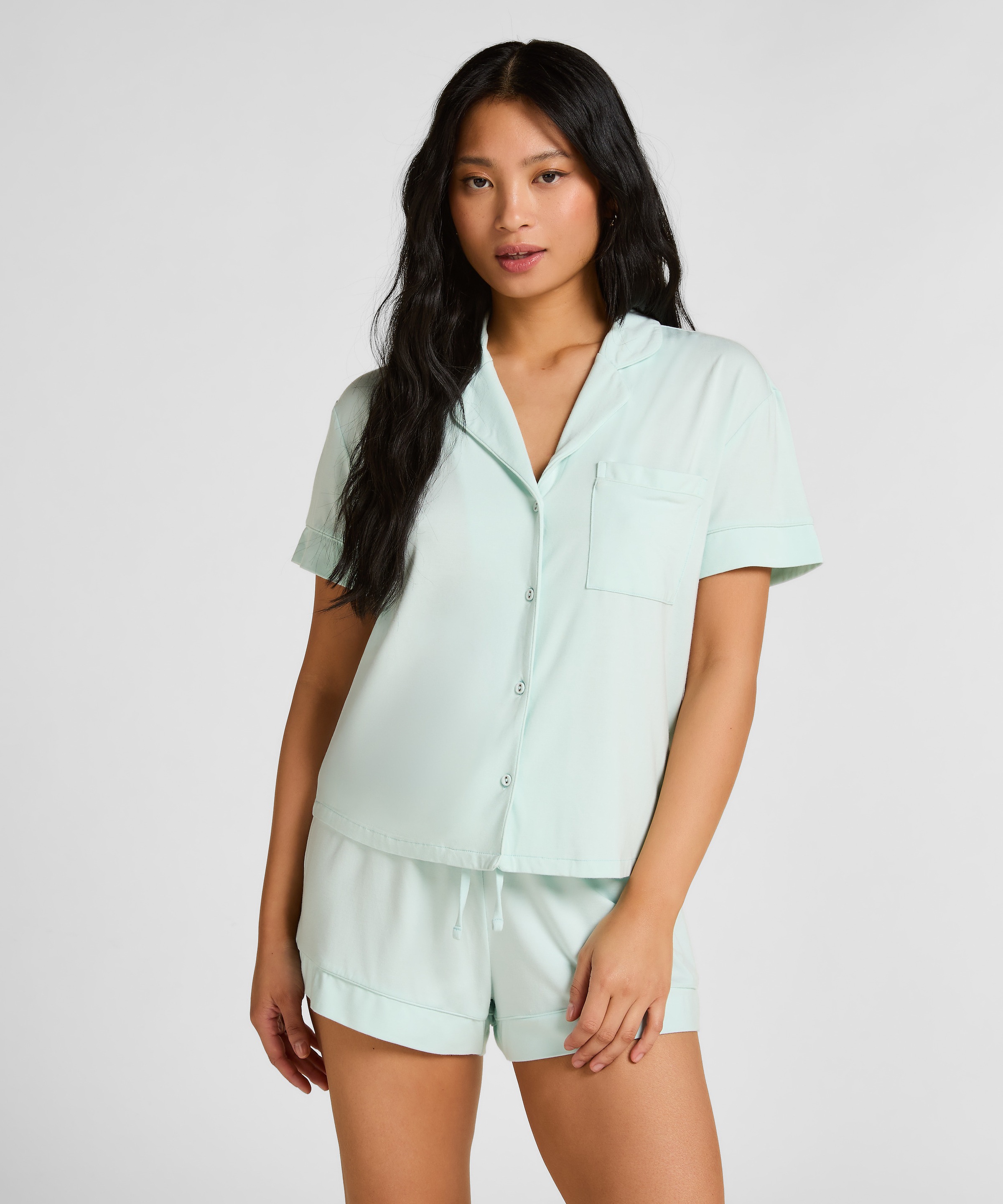 Thumbnail - Hunkemöller Pyjama "Kurzärmelige Jersey-Jacke Essential"
