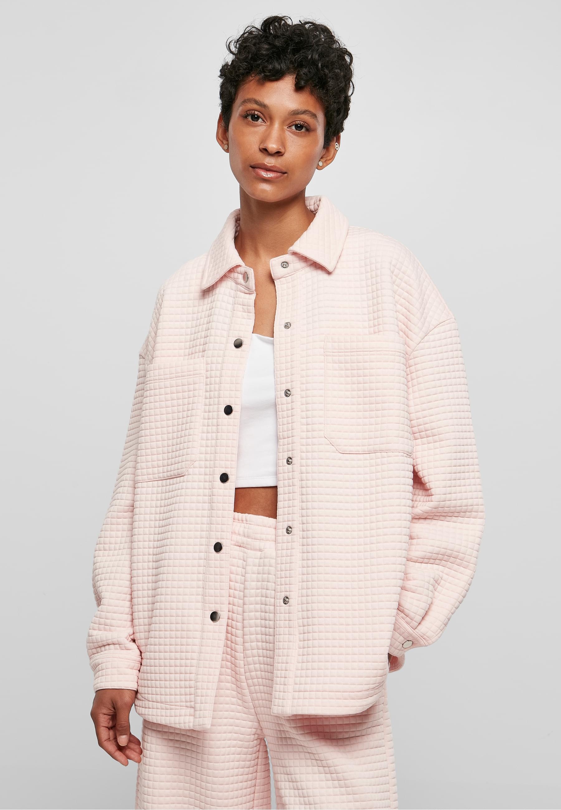 URBAN CLASSICS Sweatjacke »Urban Classics Damen Ladies Quilted Sweat Overshirt«