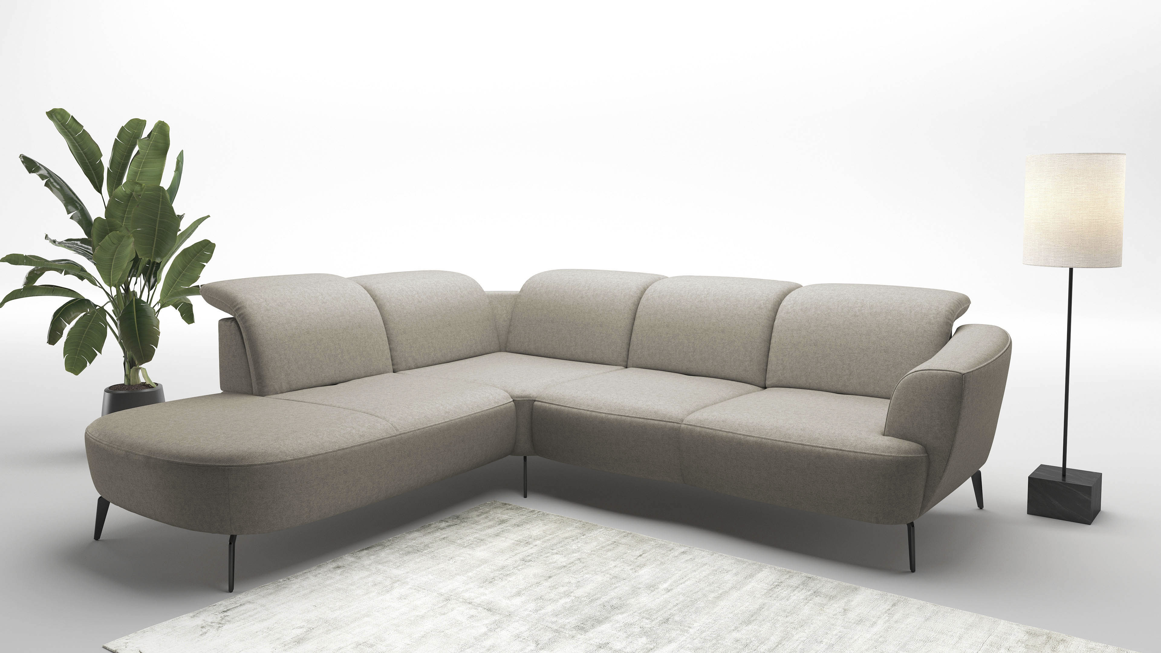 sit&more Ecksofa "Zoe" ink.Sitztiefenverstellung, wahlweise mit Kopfteilverstellung