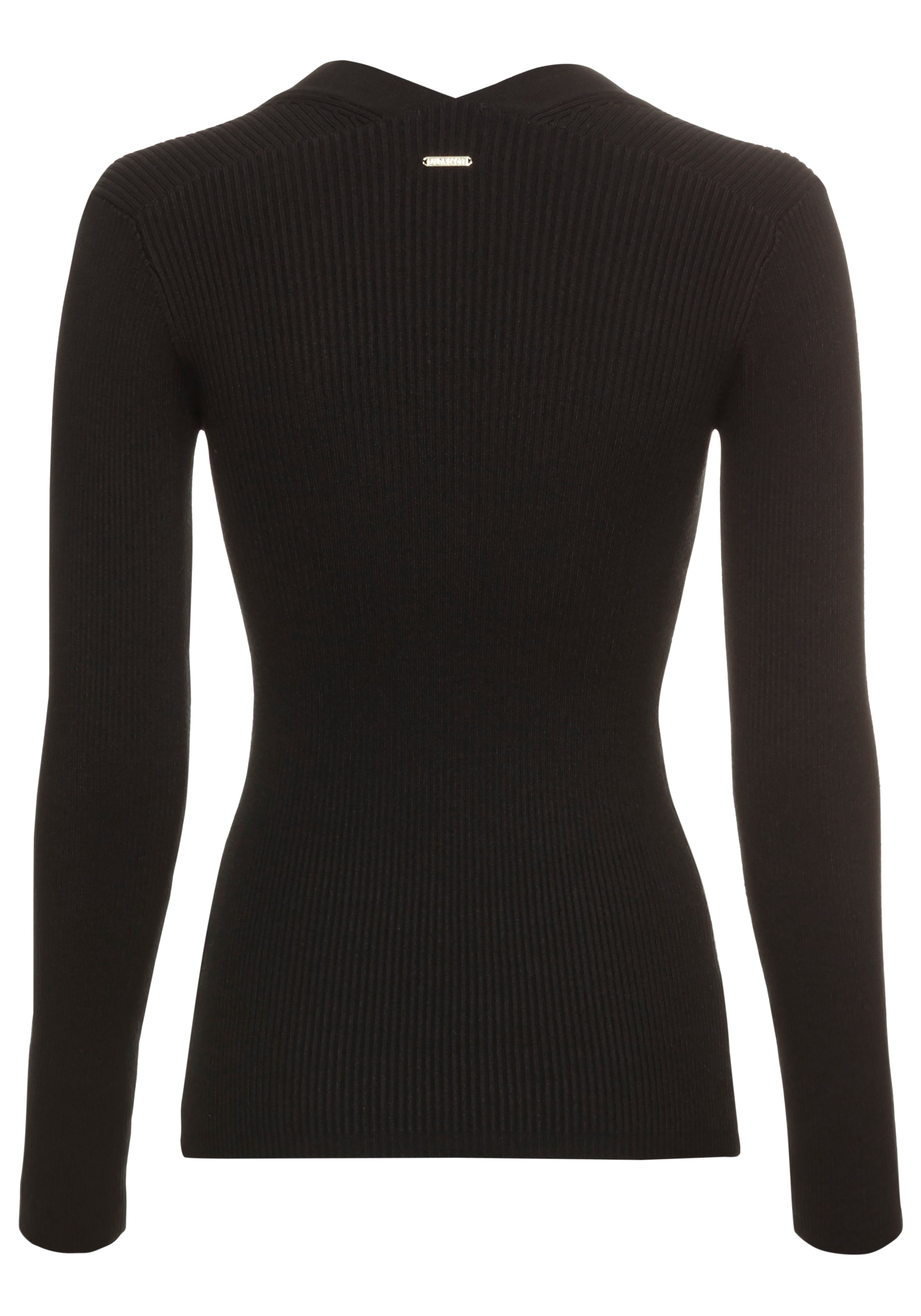 Laura Scott Strickpullover, im trendigen 2 in1-Look mit Zierknöpfen