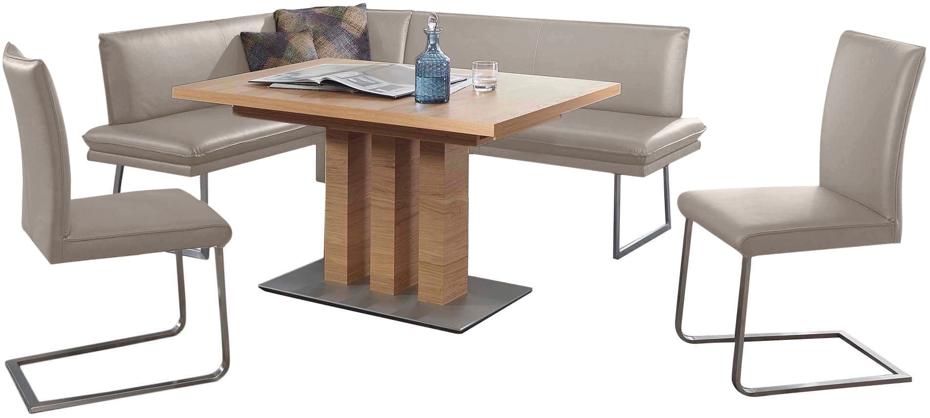 K+W Komfort & Wohnen Essgruppe "Santos III" 4 Stk. tlg. gepolsterte Eckbank günstig online kaufen