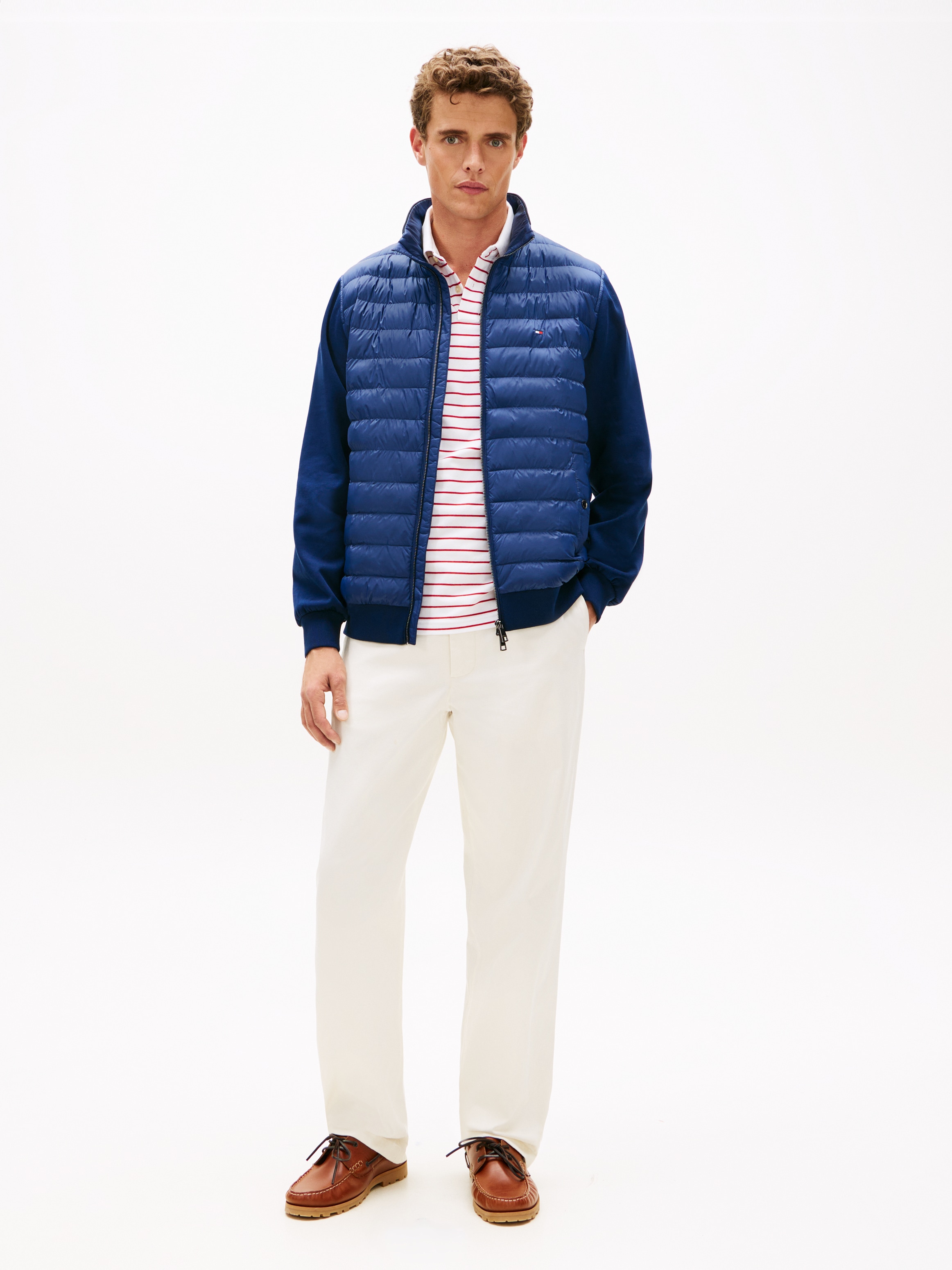 Tommy Hilfiger Steppjacke »MIX MEDIA mit Stehkragen« unifarben, casual, regular fit, Baumwollmix,
