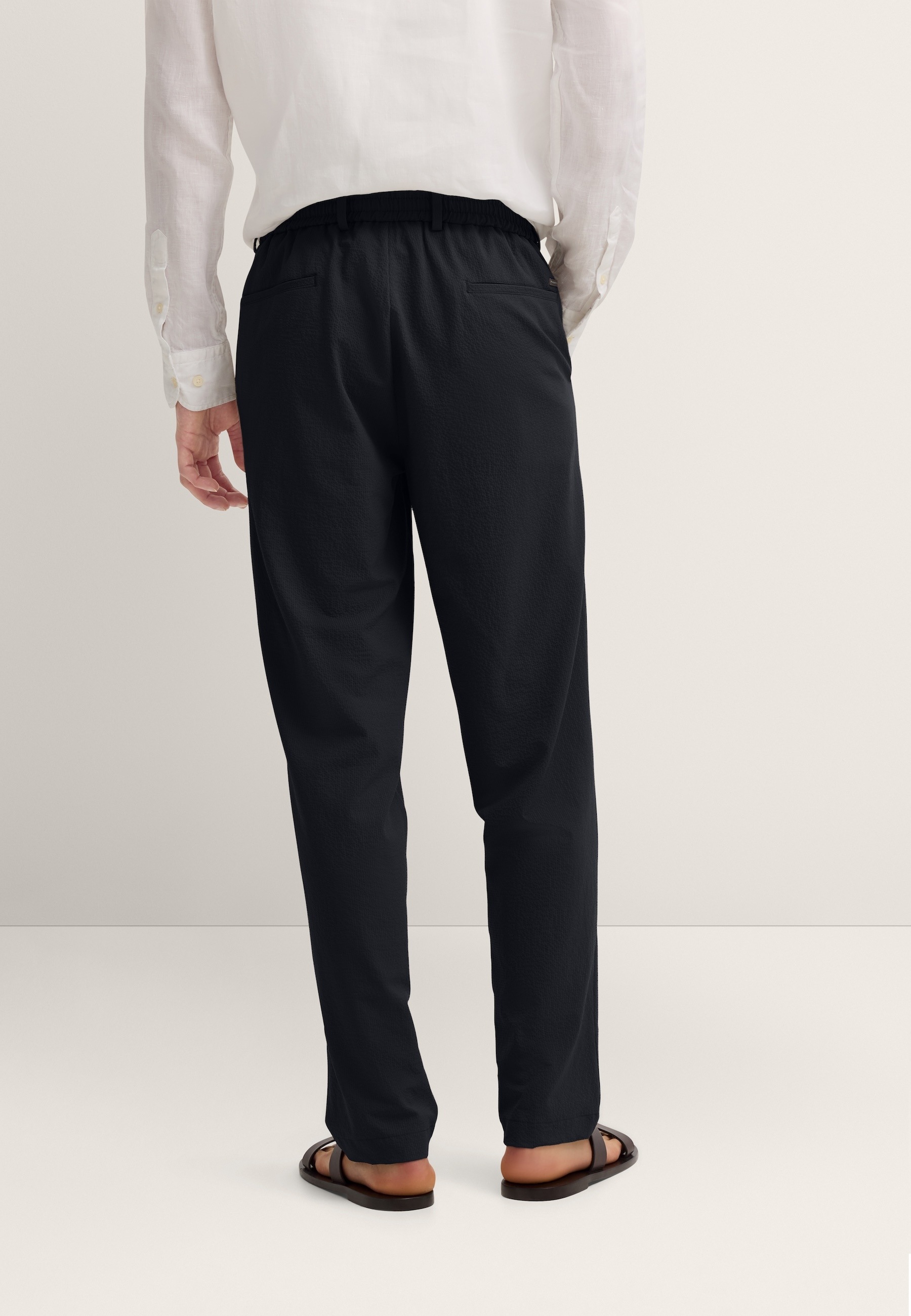 bugatti Anzughose "Seersucker" mit Bundfalte und Stretch-Funktion günstig online kaufen