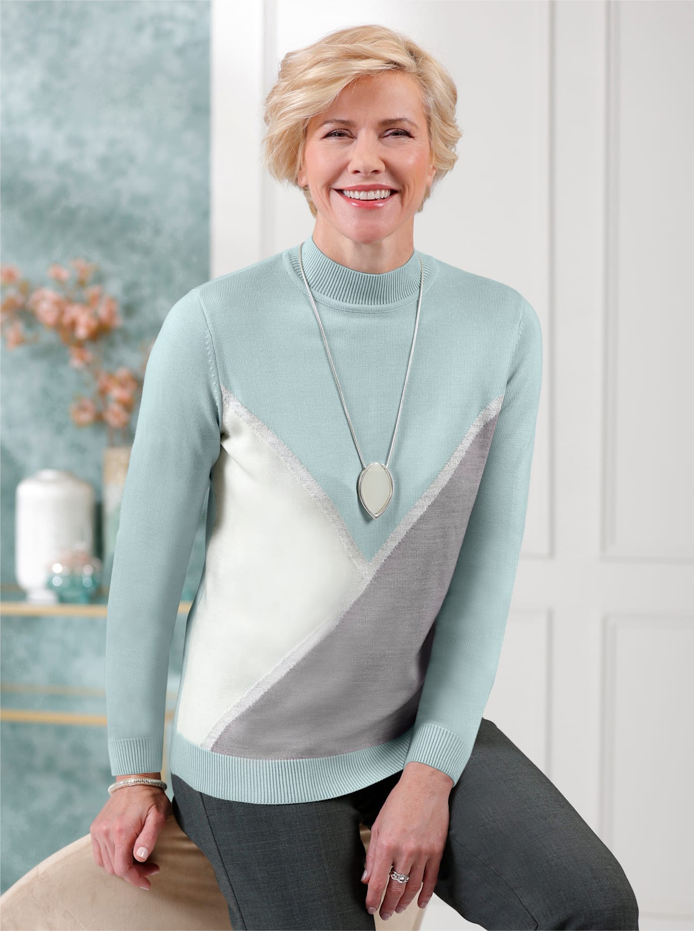 Classic Stehkragenpullover "Pullover" günstig online kaufen