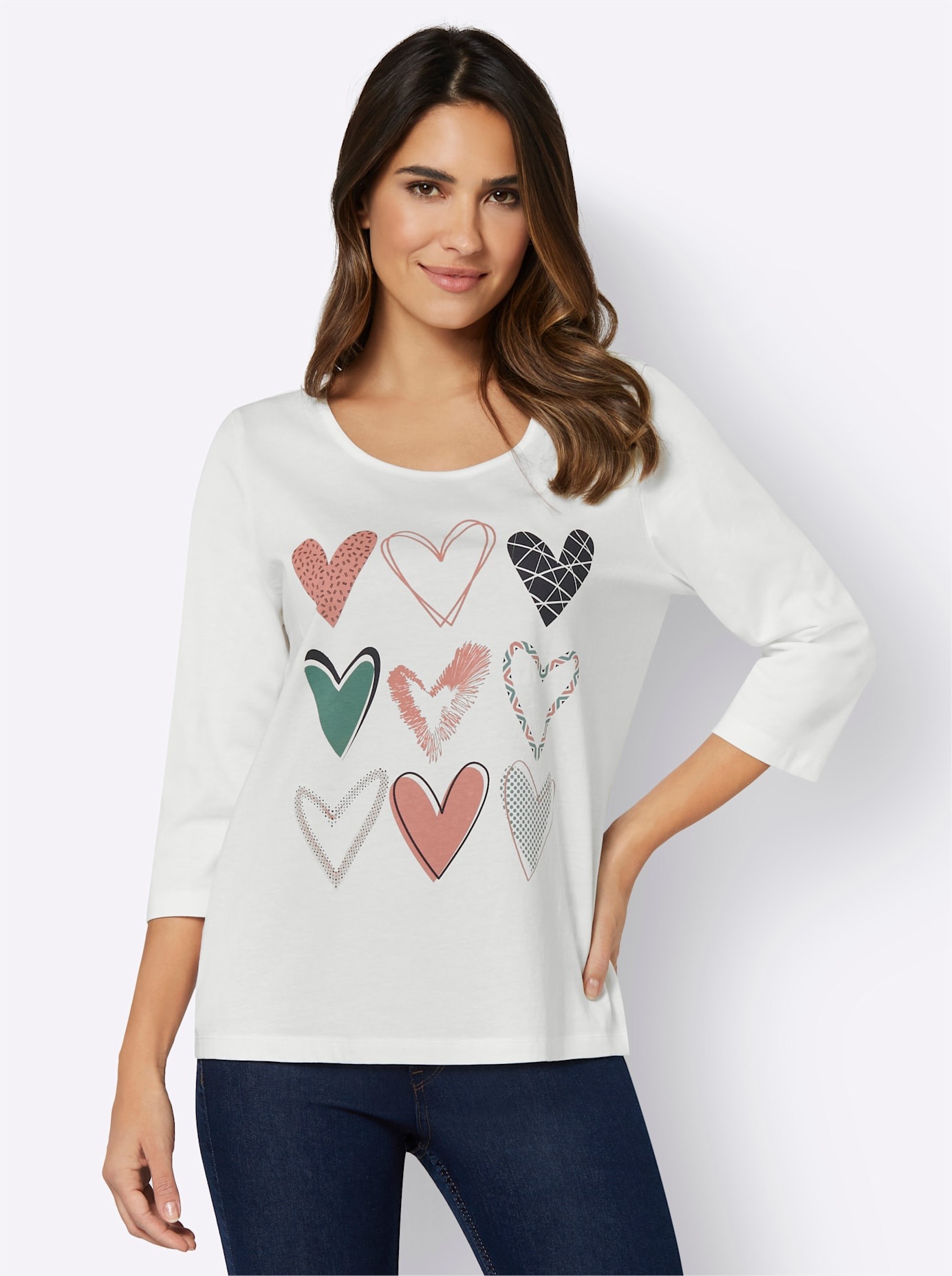 Classic Basics 3/4-Arm-Shirt "3/4-Arm-Shirt" 1 Stk. tlg. günstig online kaufen