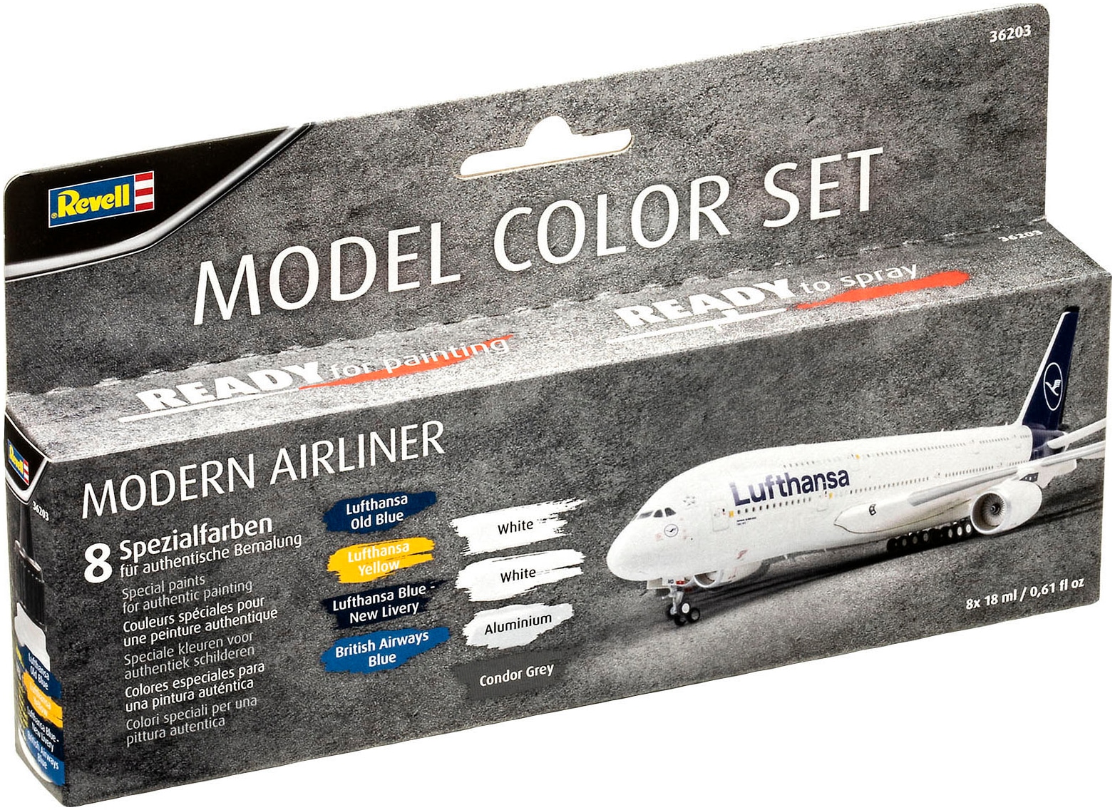 Bastelfarbe »Modern Airliner (8x 18ml)«, Made in Germany