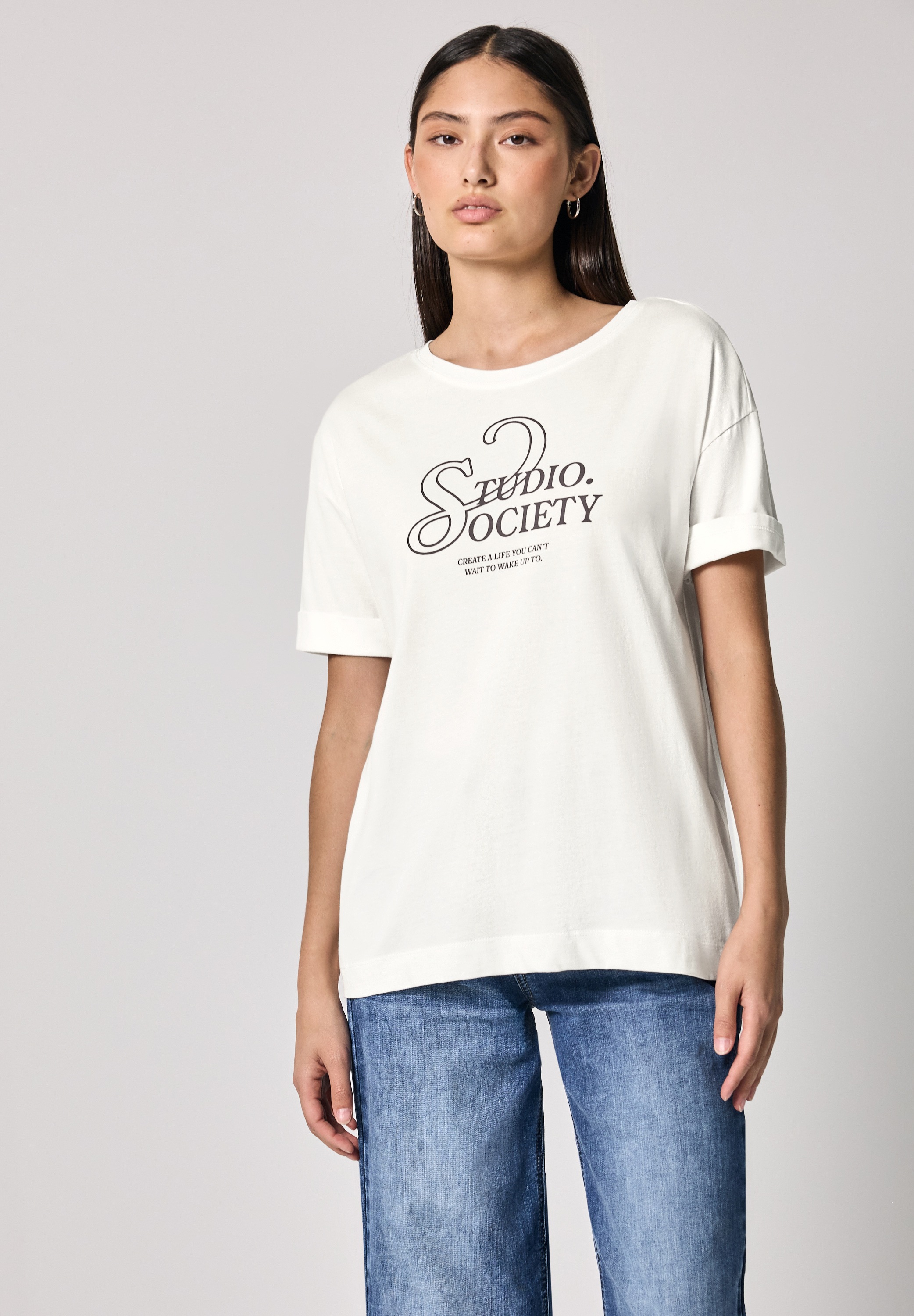 STREET ONE STUDIO T-Shirt, mit Wording günstig online kaufen