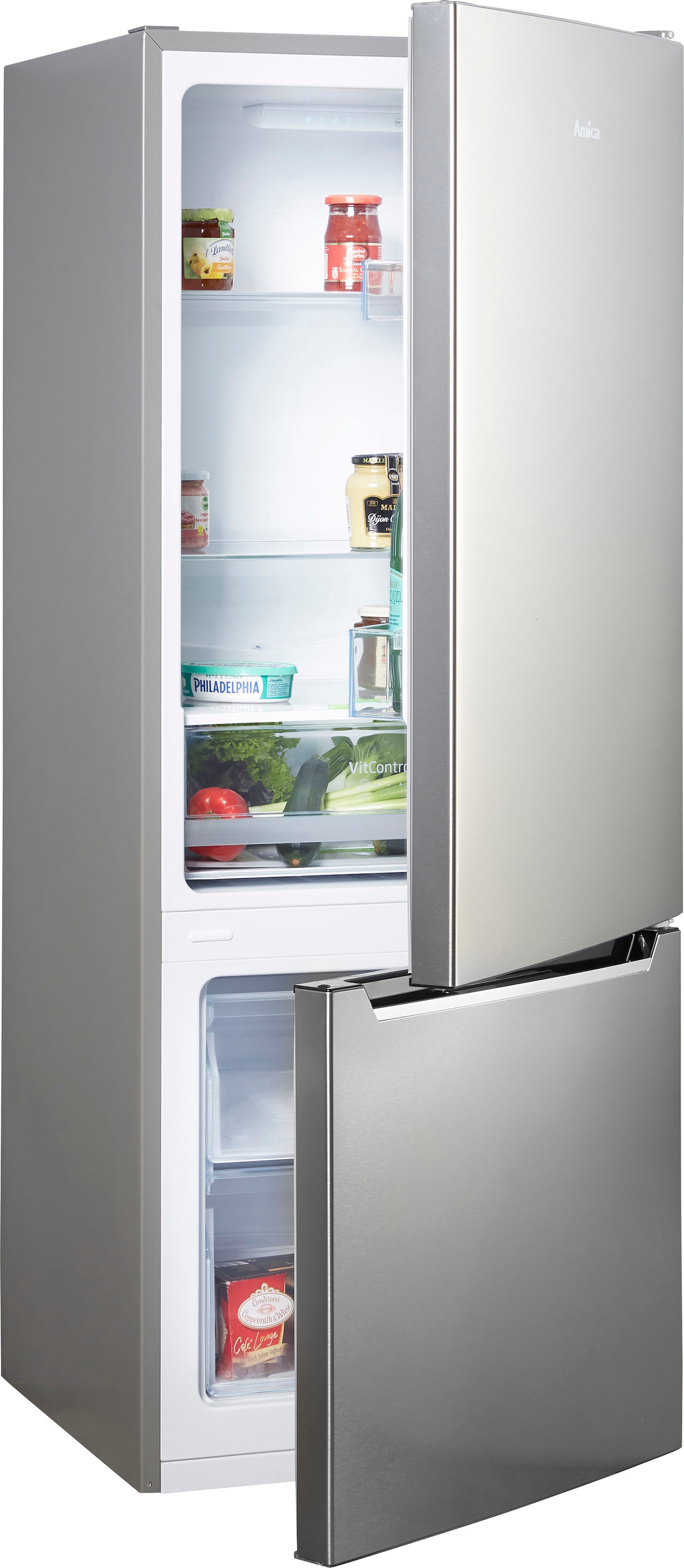 Amica Kühl-/Gefrierkombination "KGCL 384 160 E" 144 cm hoch 54 cm breit günstig online kaufen