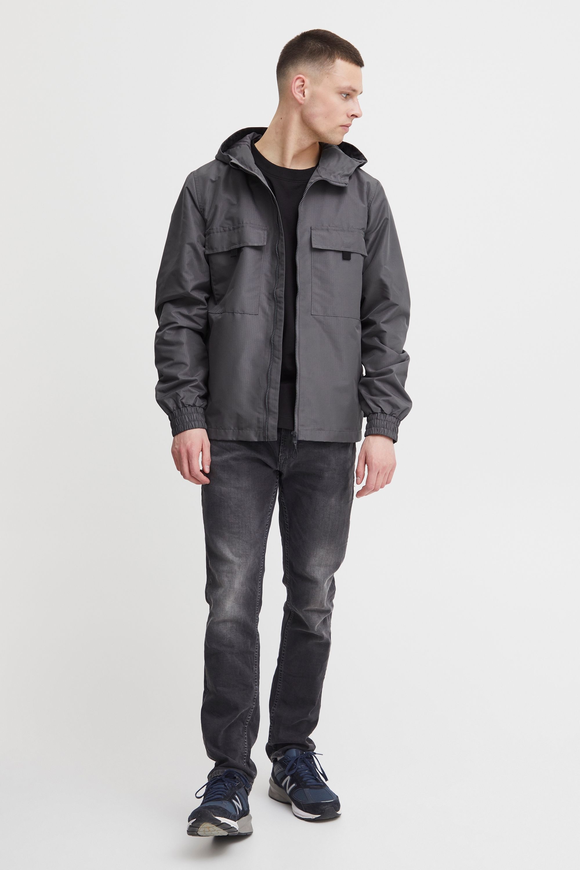 Kurzjacke 11 PROJECT "Kurzjacke PREitan", Herren, Gr. S, grau (iron gate), Obermaterial: 100% Polyester PES., regular fit normal, Jacken Kurzjacke 2