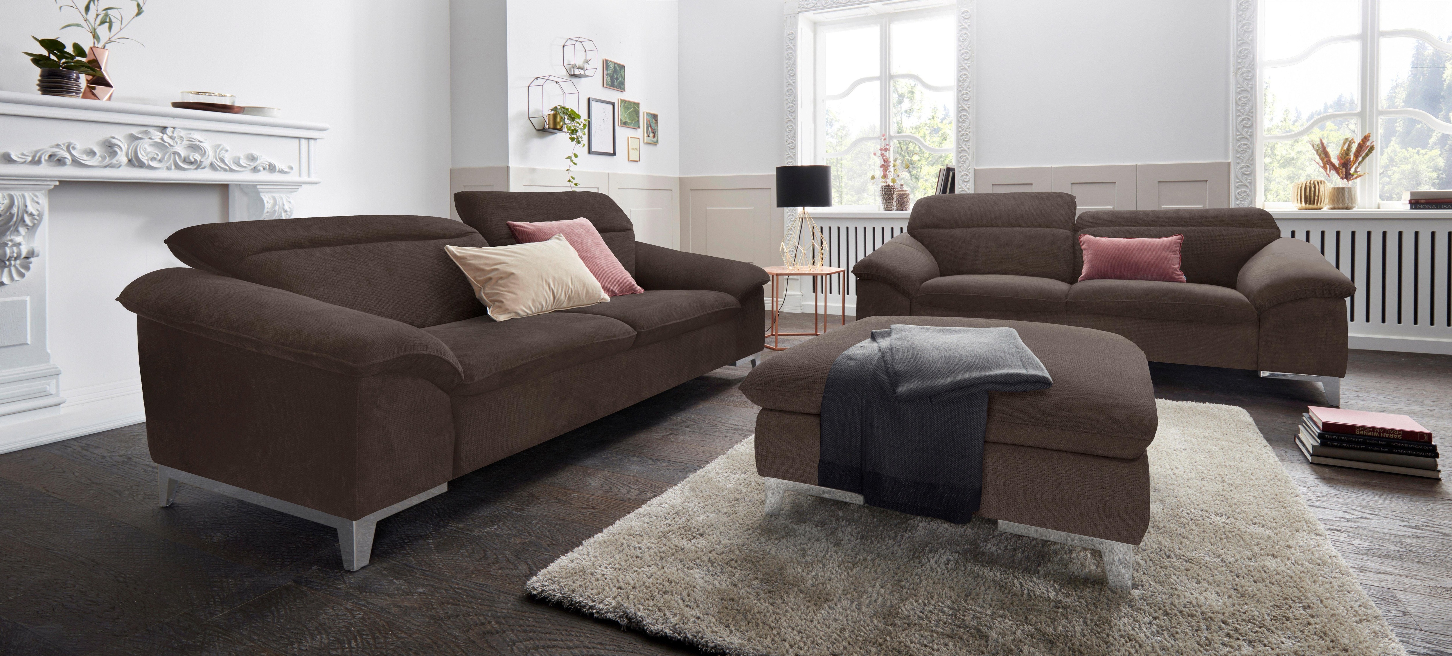 Thumbnail - COTTA Polstergarnitur "Teresa L-Form", (Set), Set bestehend aus: Ecksofa mit Kopfteilverstellung & Hocker