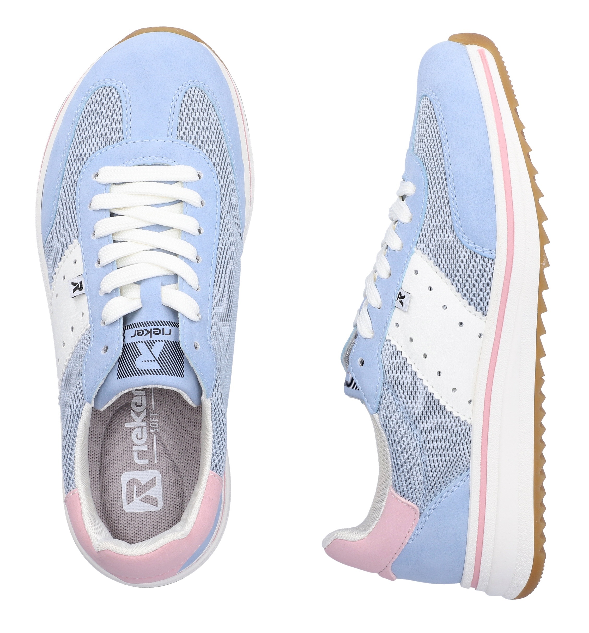 Rieker Sneaker  Schnürschuh, Halbschuh, Freizeitsneaker mit Kontrastbesätze