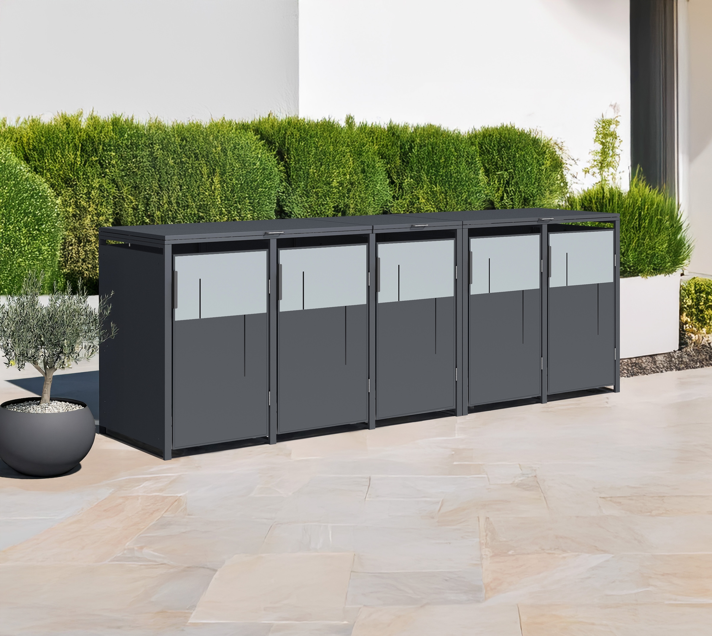 WESTMANN Mülltonnenbox »Tonus 5« BxTxH: 330x80x116 cm, für 5x240 L Mülltonnen