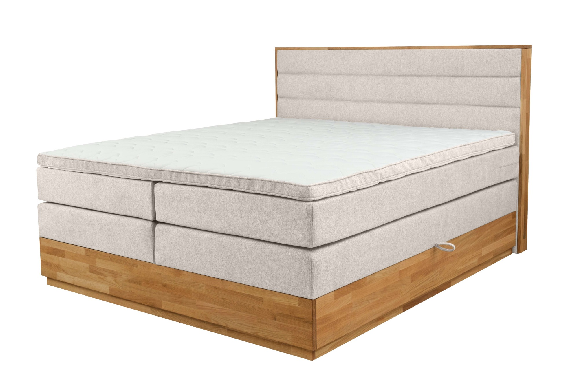 Home affaire Boxspringbett »Evelina, Doppelbett, Polsterbett, Komfortbett, 160 & 180 cm« inkl. 6 cm Topper, zwei Bettkästen, Taschen-Federkernmatratze in H3