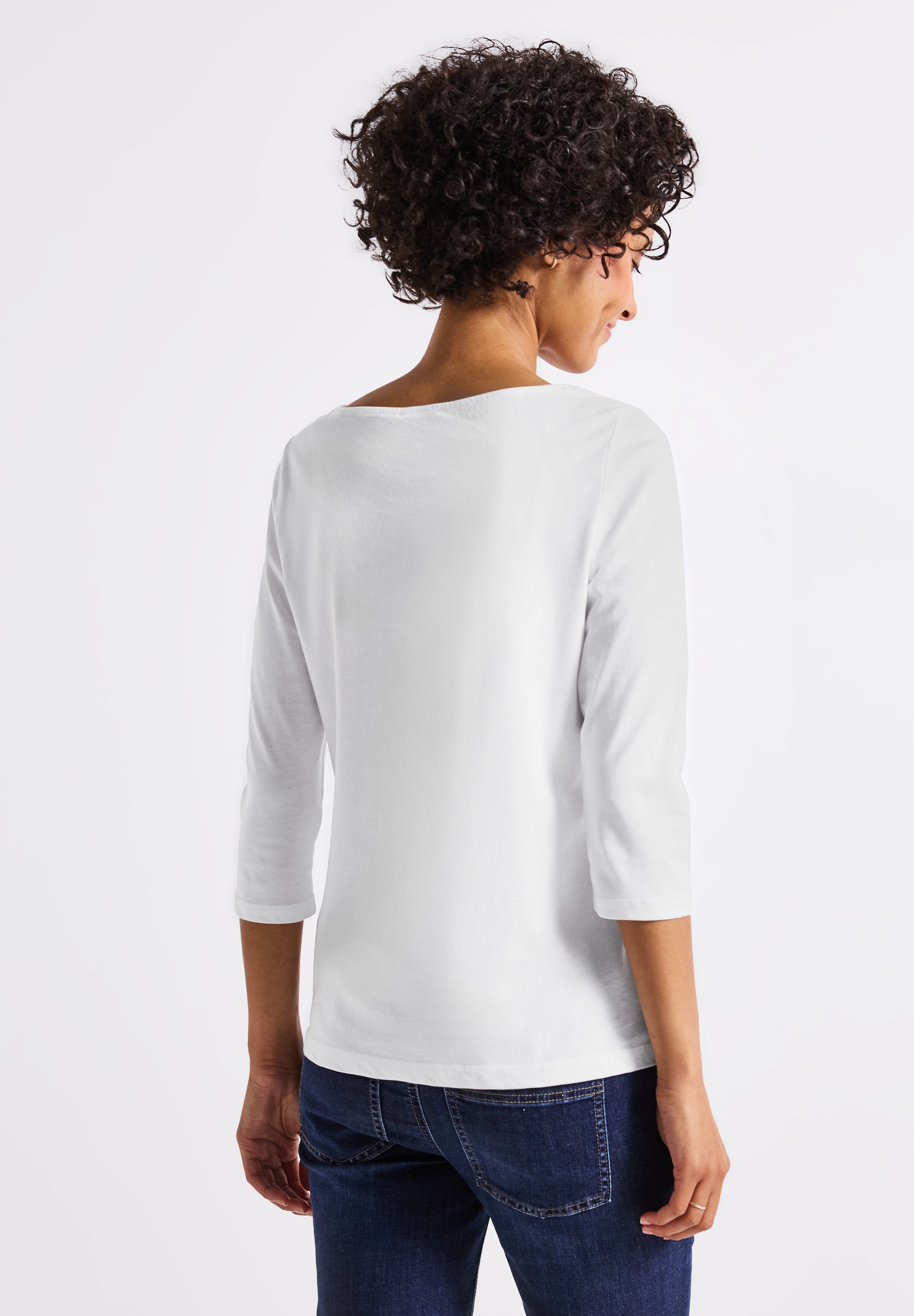 STREET ONE Langarmshirt, aus Baumwolle mit Stretchante günstig online kaufen
