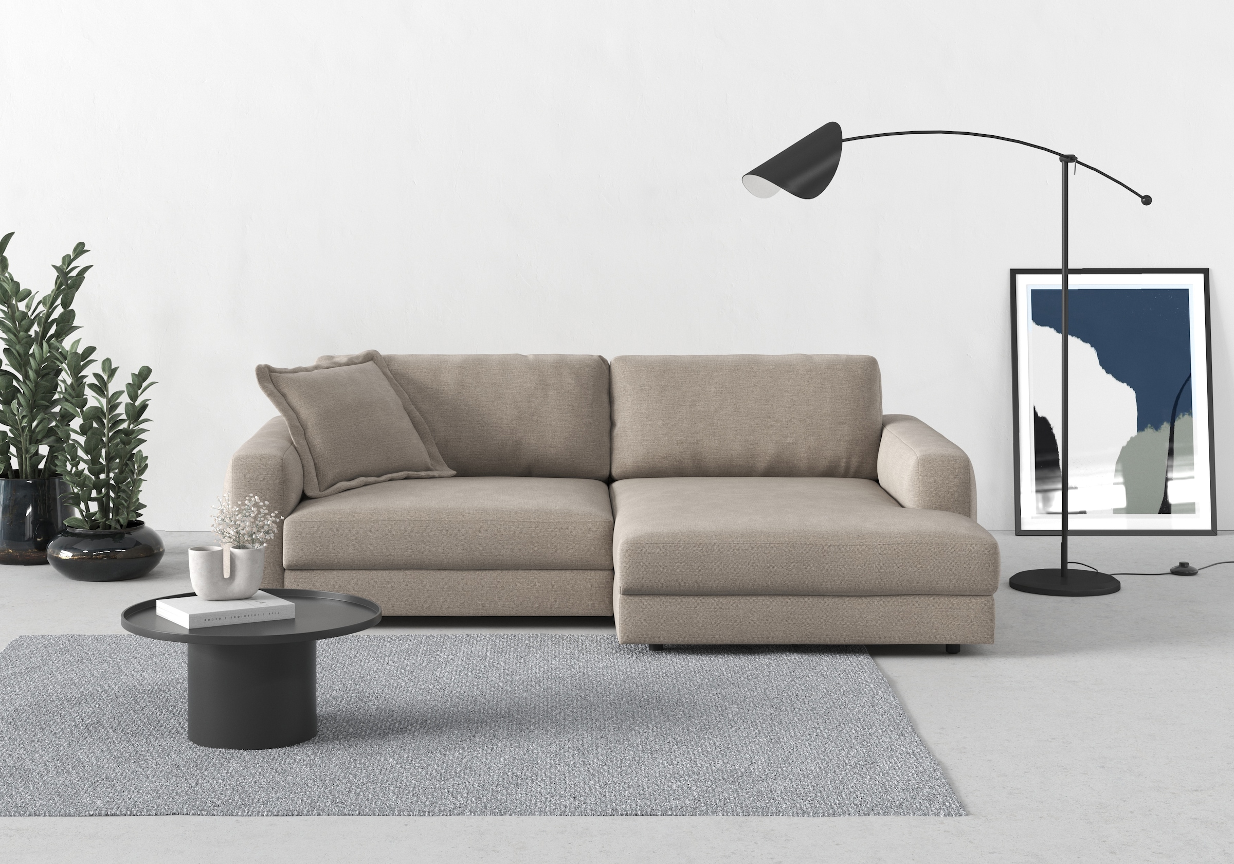 TRENDMANUFAKTUR Ecksofa "Bourbon" mit extra hohem Sitzkomfort, auch in Cord günstig online kaufen